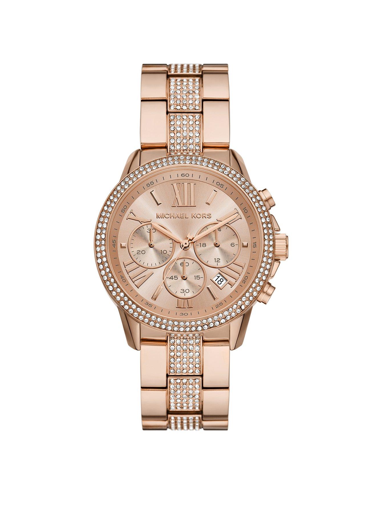 Michael kors rose gold silver watch hotsell