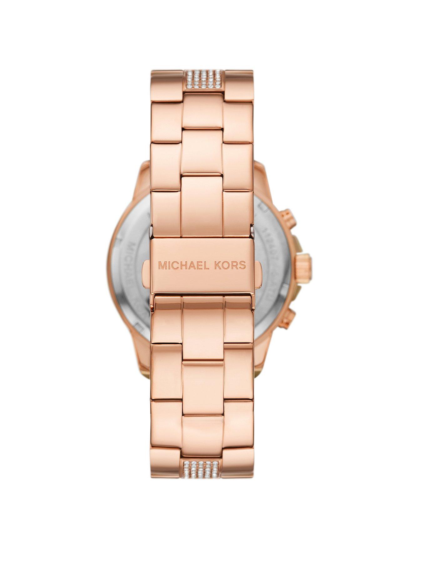 Michael Kors Brynn Chronograph Rose Gold Tone Stainless Steel Watch Very