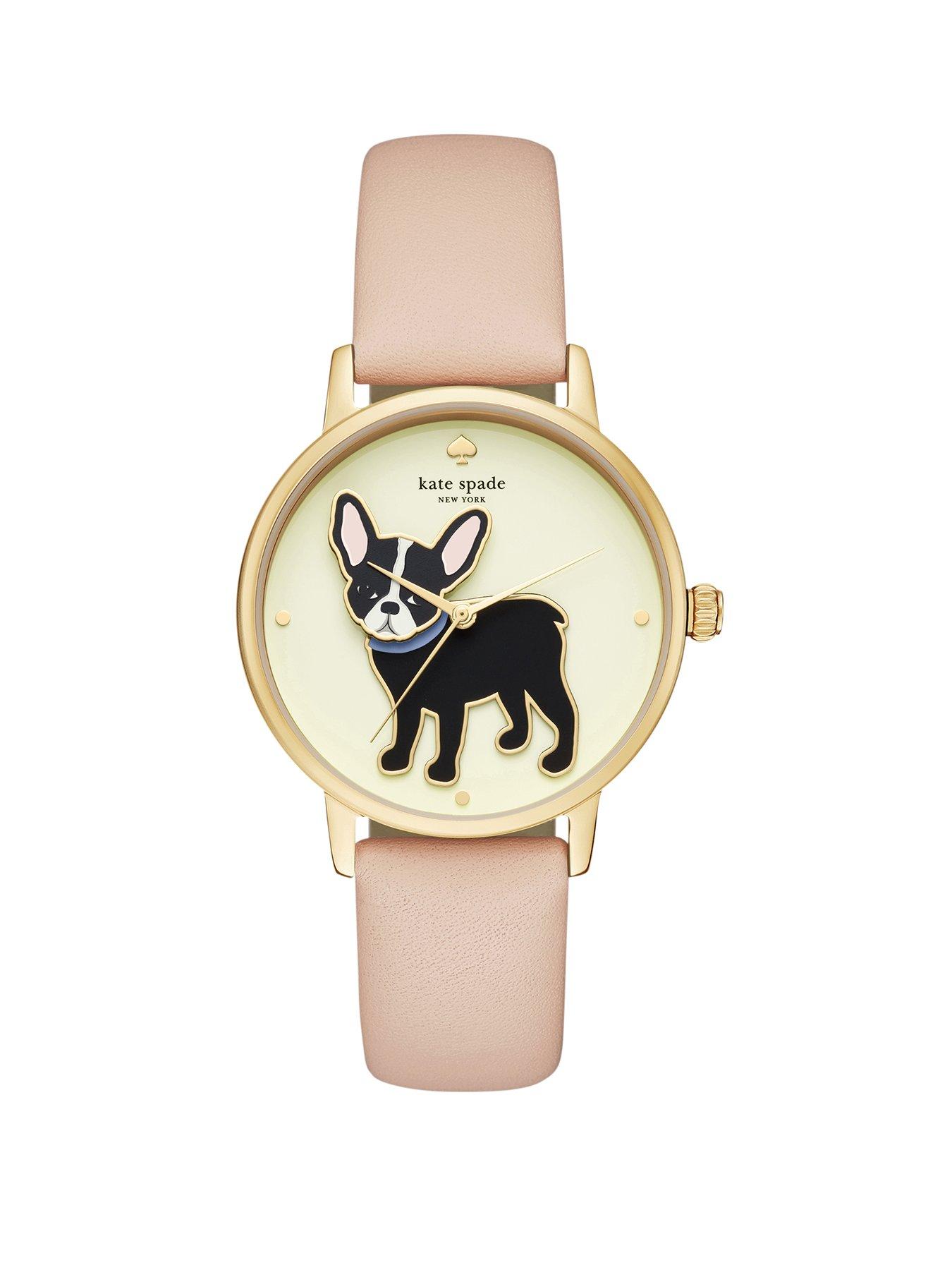 Product photograph of Kate Spade New York Grand Metro Three-hand Vachetta Leather Watch from very.co.uk