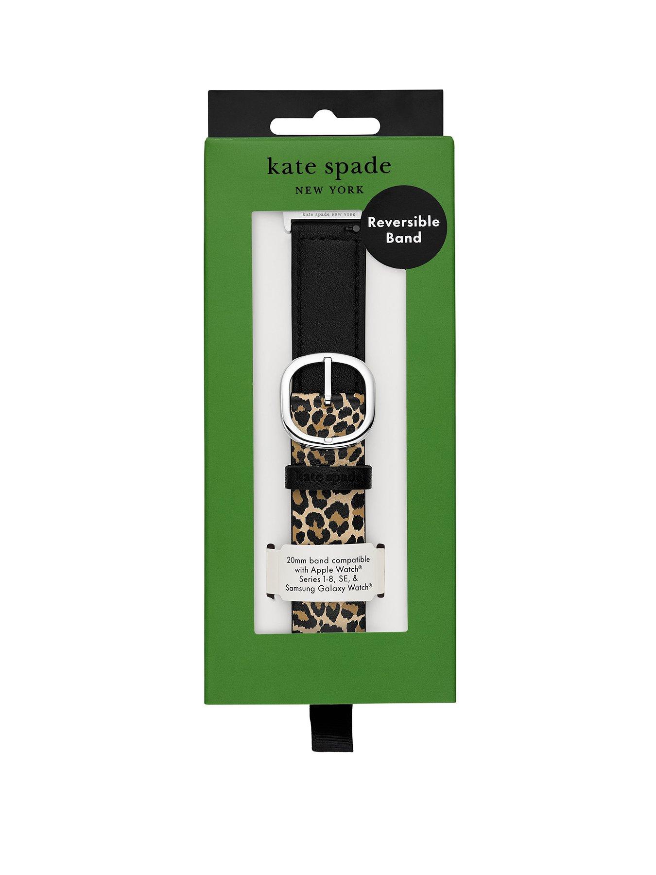 Kate Spade New York animal print leather band for apple watch, 38/40/41/42/44/45/49mm