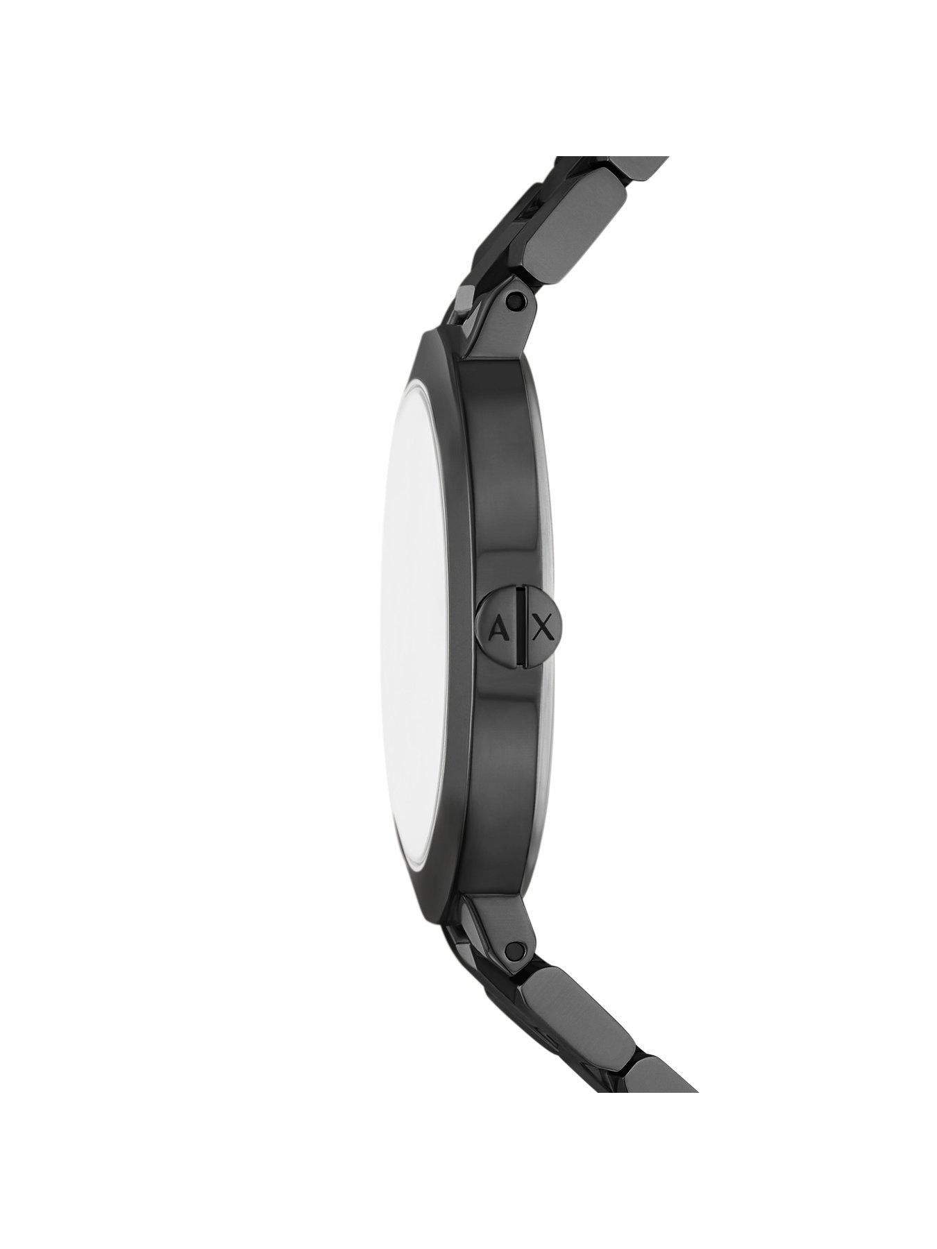 Armani Exchange 2-Hand Black Stainless Steel Watch Very