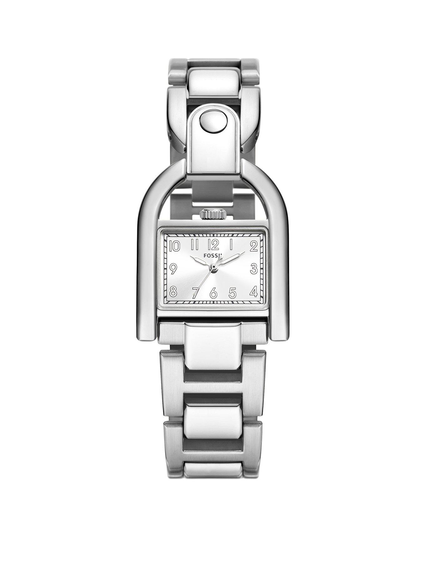 Product photograph of Fossil Women S Harwell Three-hand Stainless Steel Watch from very.co.uk