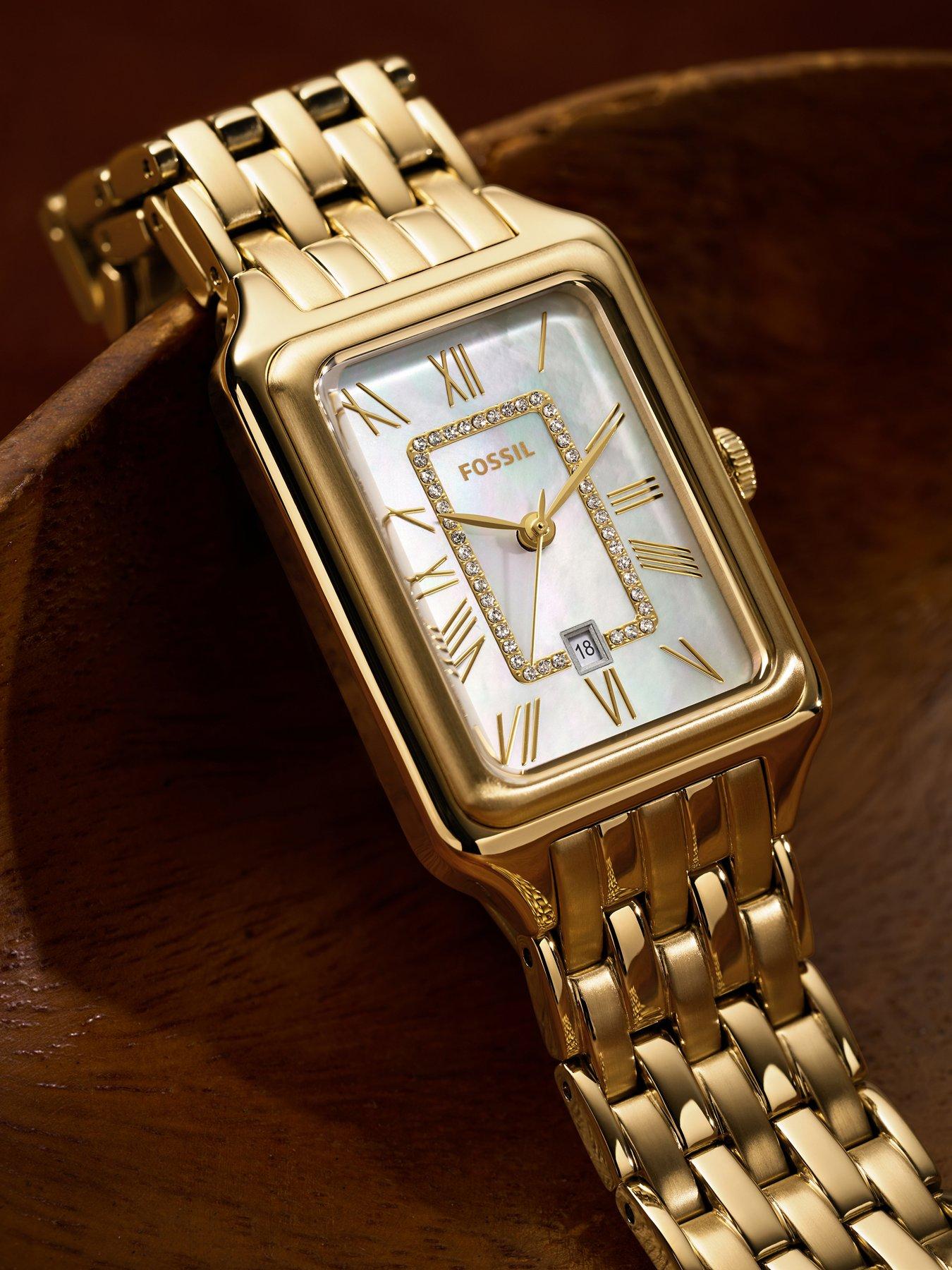 Image 7 of 7 of Fossil Women's Raquel 3-Hand Date, Gold-Tone Stainless Steel Watch