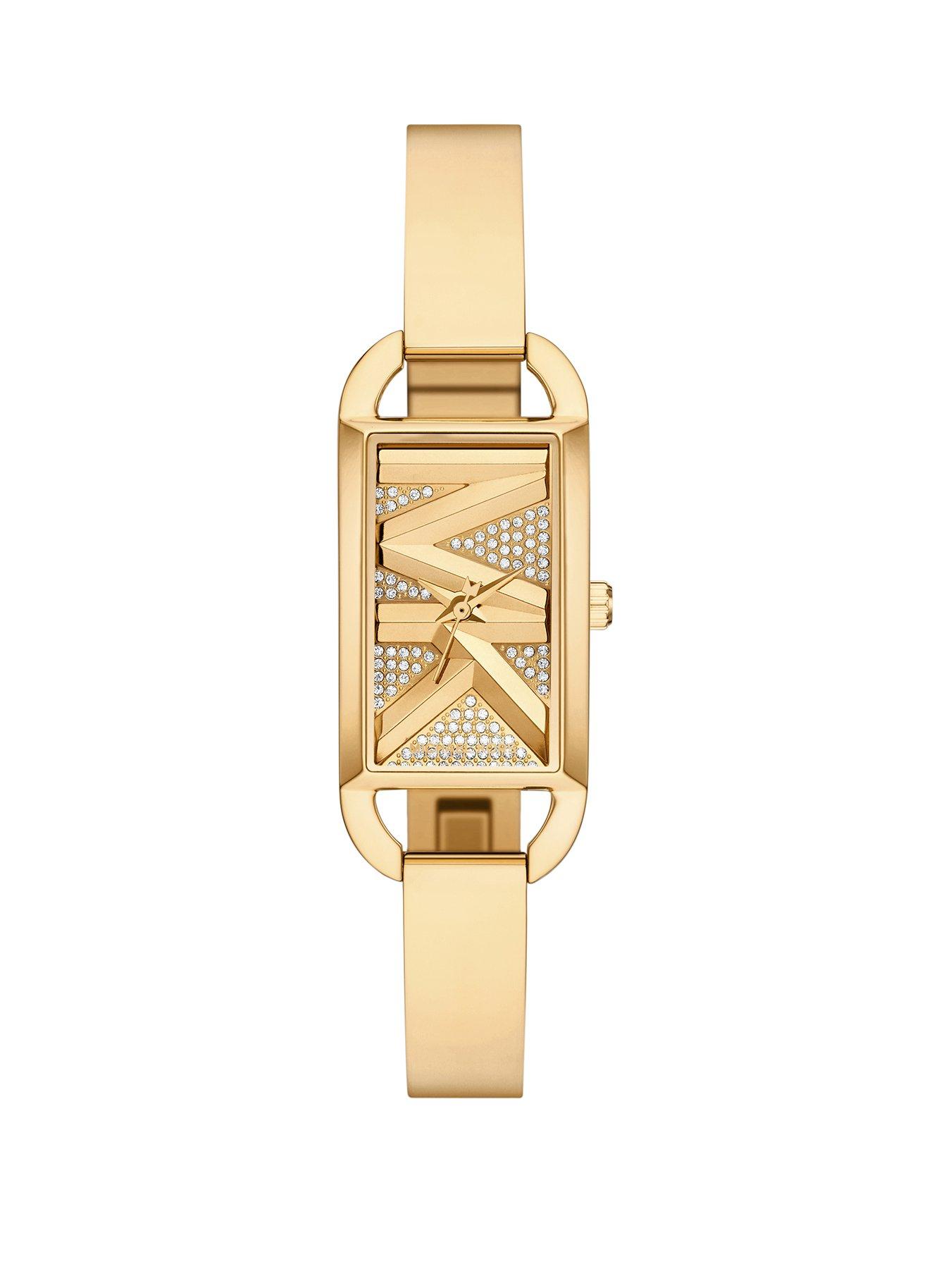 Product photograph of Michael Kors Mk Empire Three-hand Gold-tone Stainless Steel Watch from very.co.uk