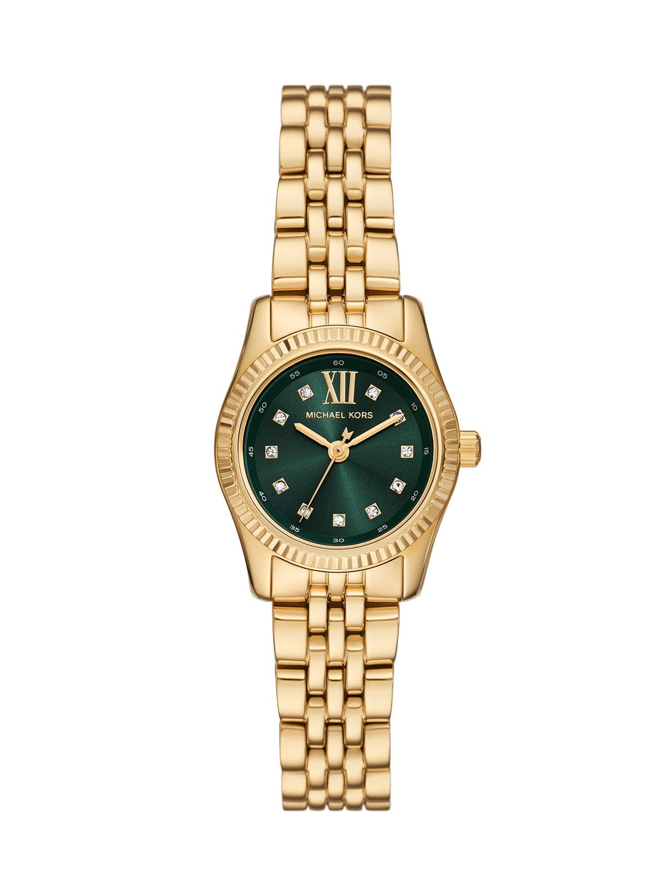 Image 5 of 5 of Michael Kors Lexington Three-Hand Gold-Tone Stainless Steel Watch