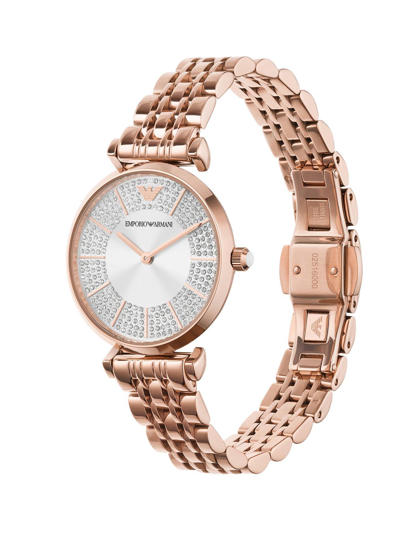 Emporio Armani Women's 2-Hand, Rose Gold-Tone Stainless Steel