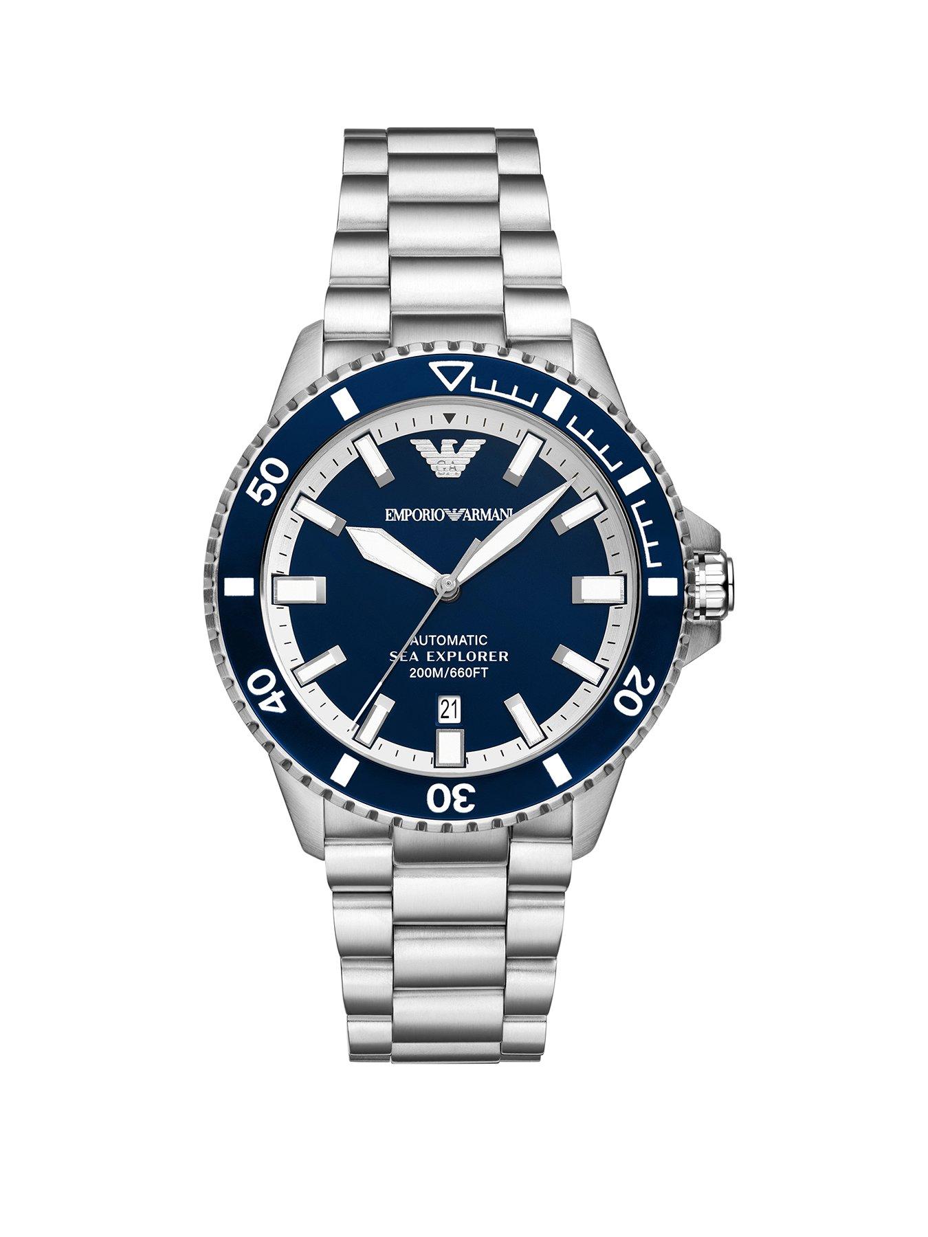 Emporio Armani Sea Explorer Elite Automatic Stainless Steel Watch