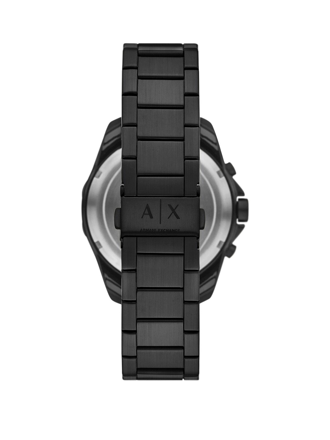 Armani Exchange Chronograph Black Stainless Steel Watch | Very