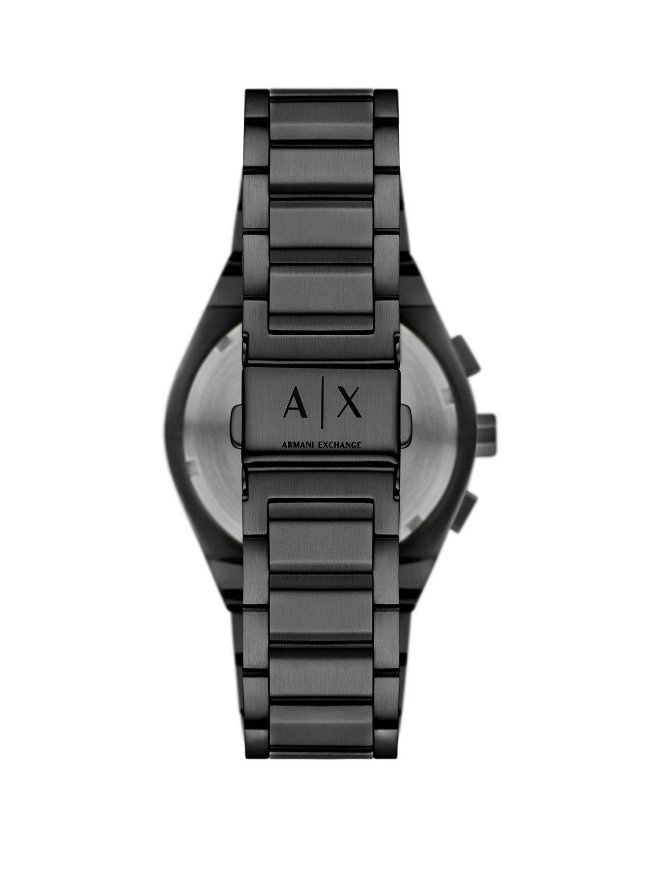 Armani Exchange Chronograph Black Stainless Steel Watch | Very