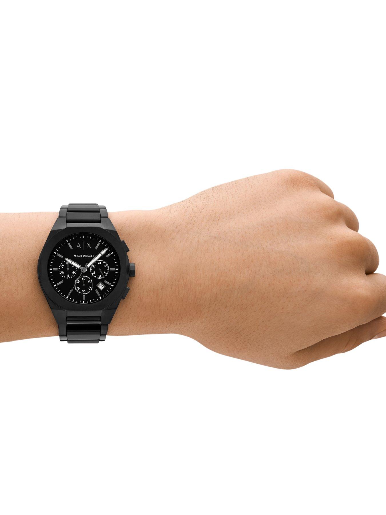 Image 3 of 6 of Armani Exchange Chronograph Black Stainless Steel Watch