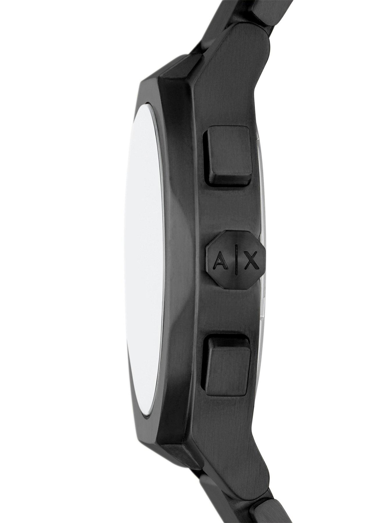 Image 4 of 6 of Armani Exchange Chronograph Black Stainless Steel Watch