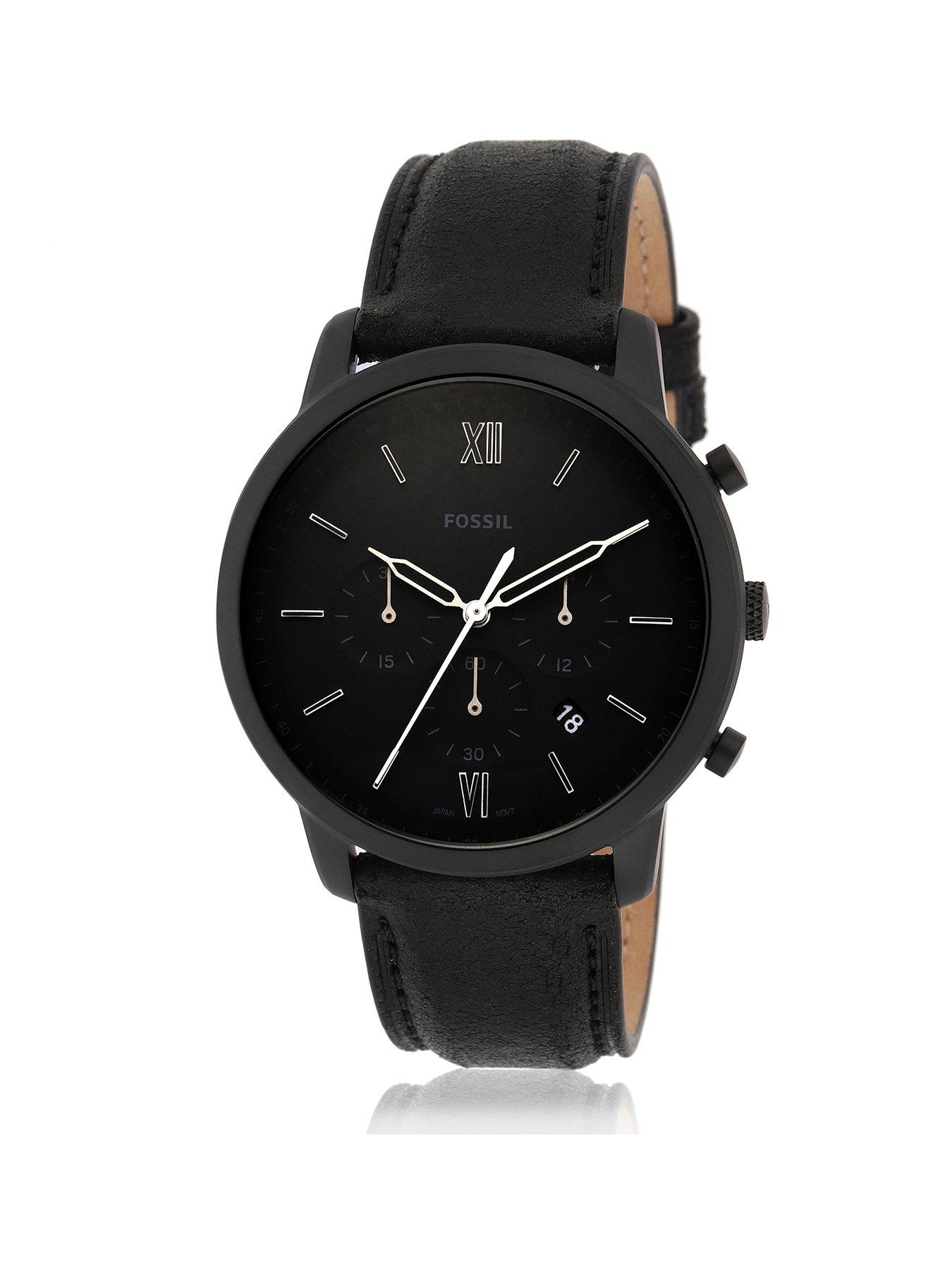 Fossil Neutra Chronograph Black sale Leather Watch