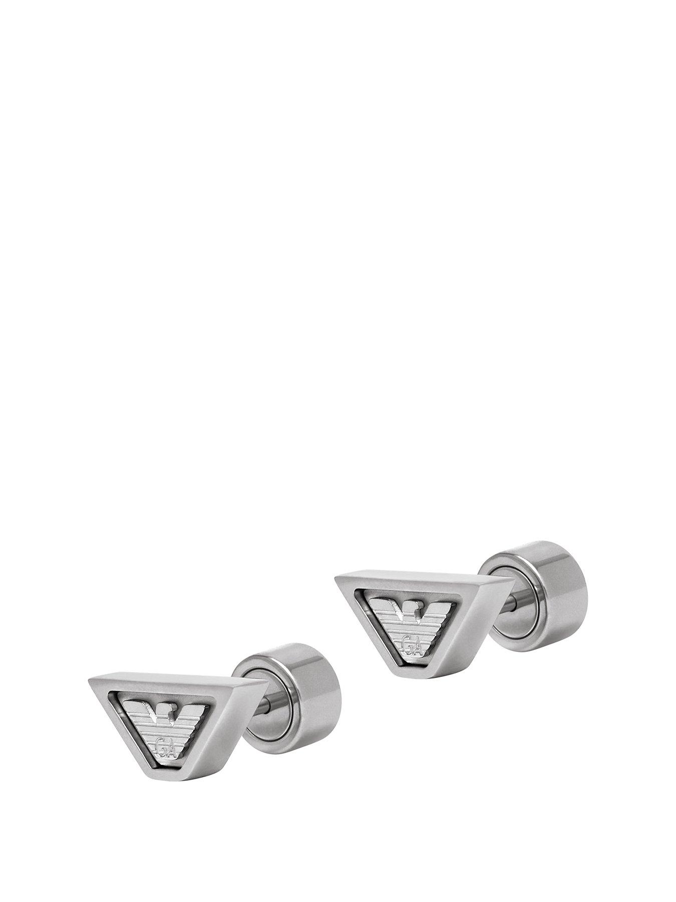 undefined Men's Stainless Steel Stud Earrings