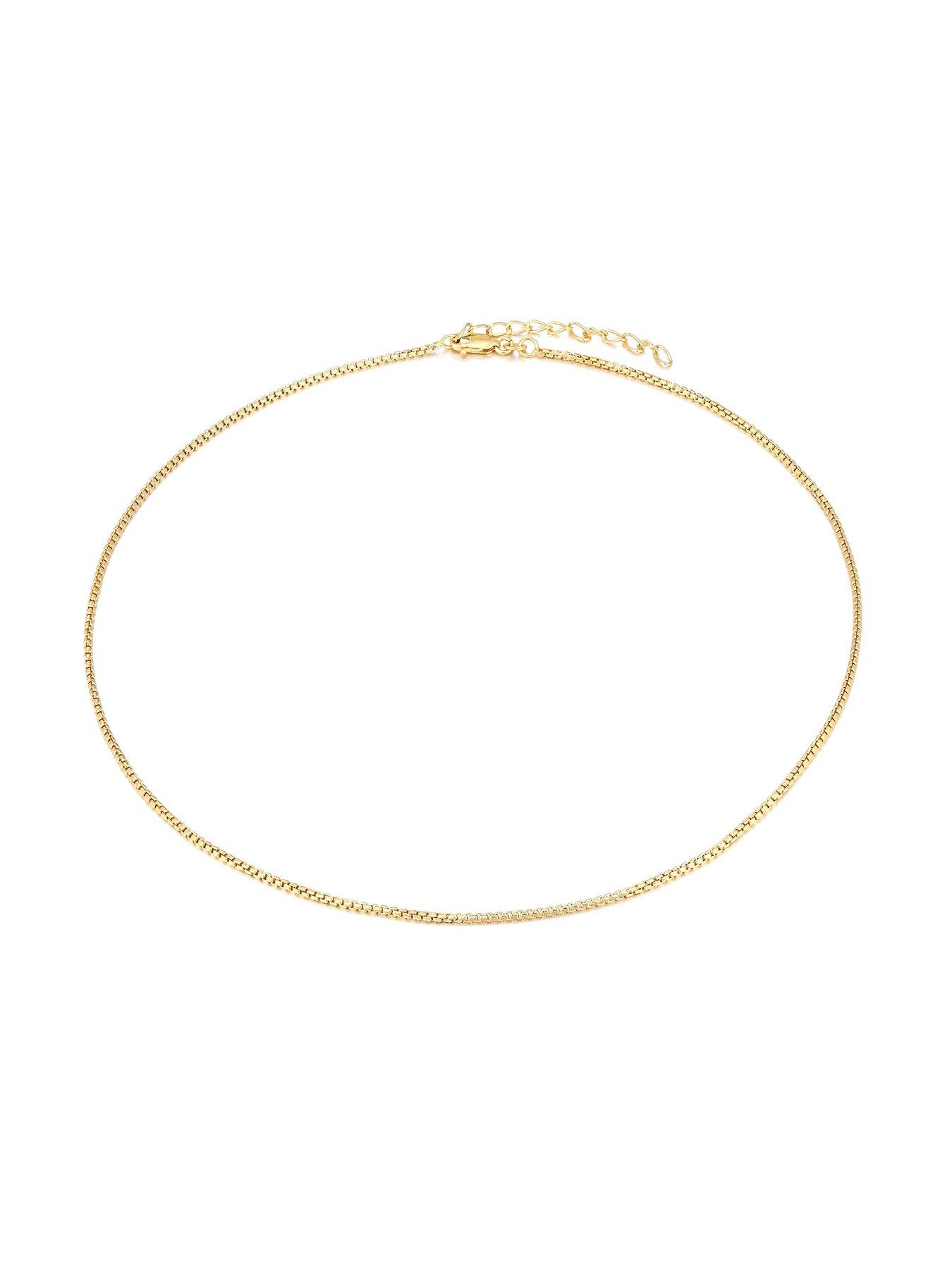 Image 3 of 5 of Seol + Gold Rounded Box Chain 16-18" - Gold
