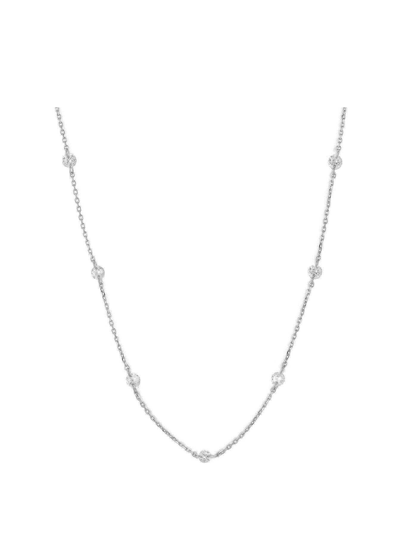 undefined Floating CZ Bezel Necklace