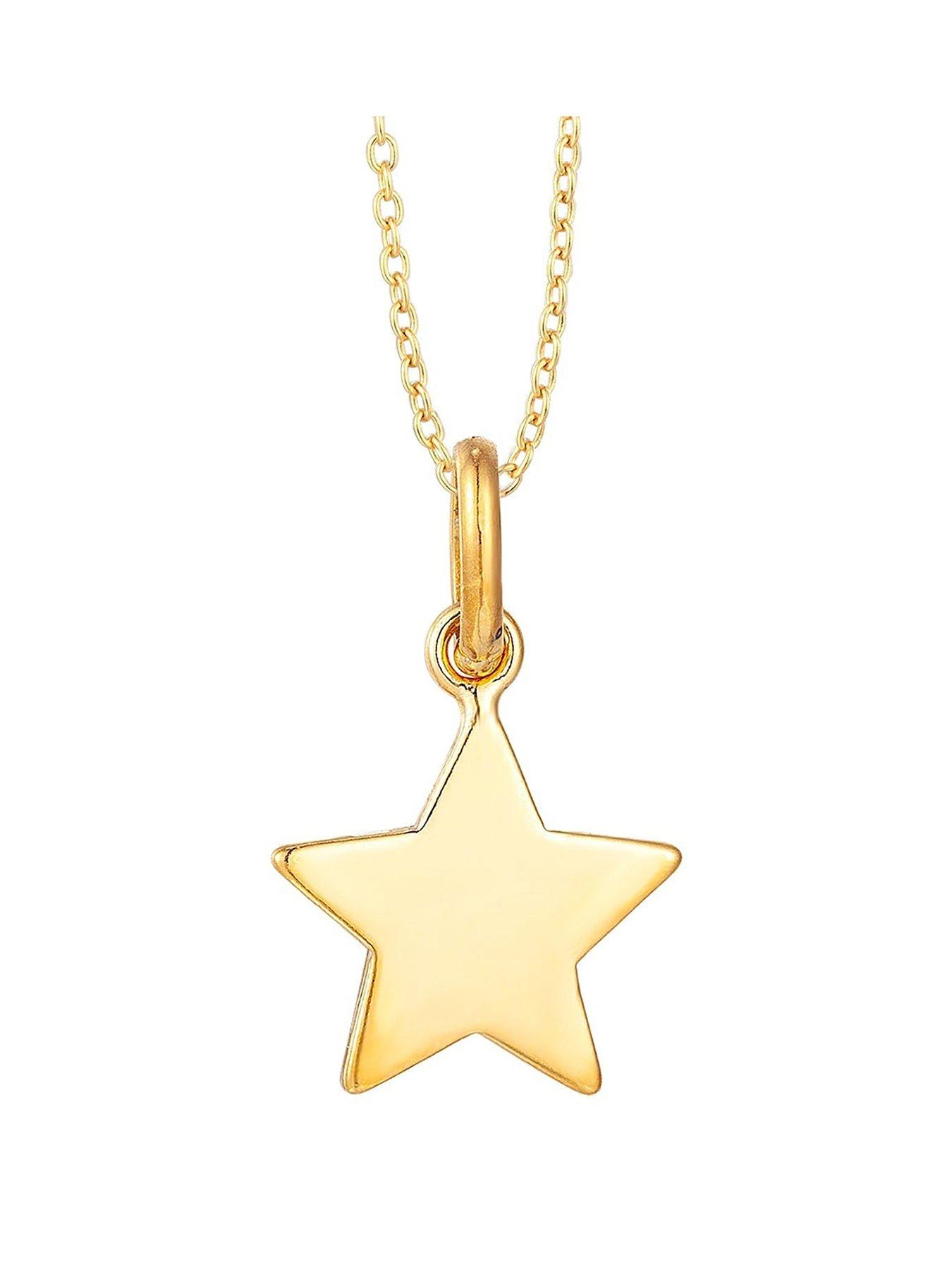 Product photograph of Seol Gold Star Necklace from very.co.uk