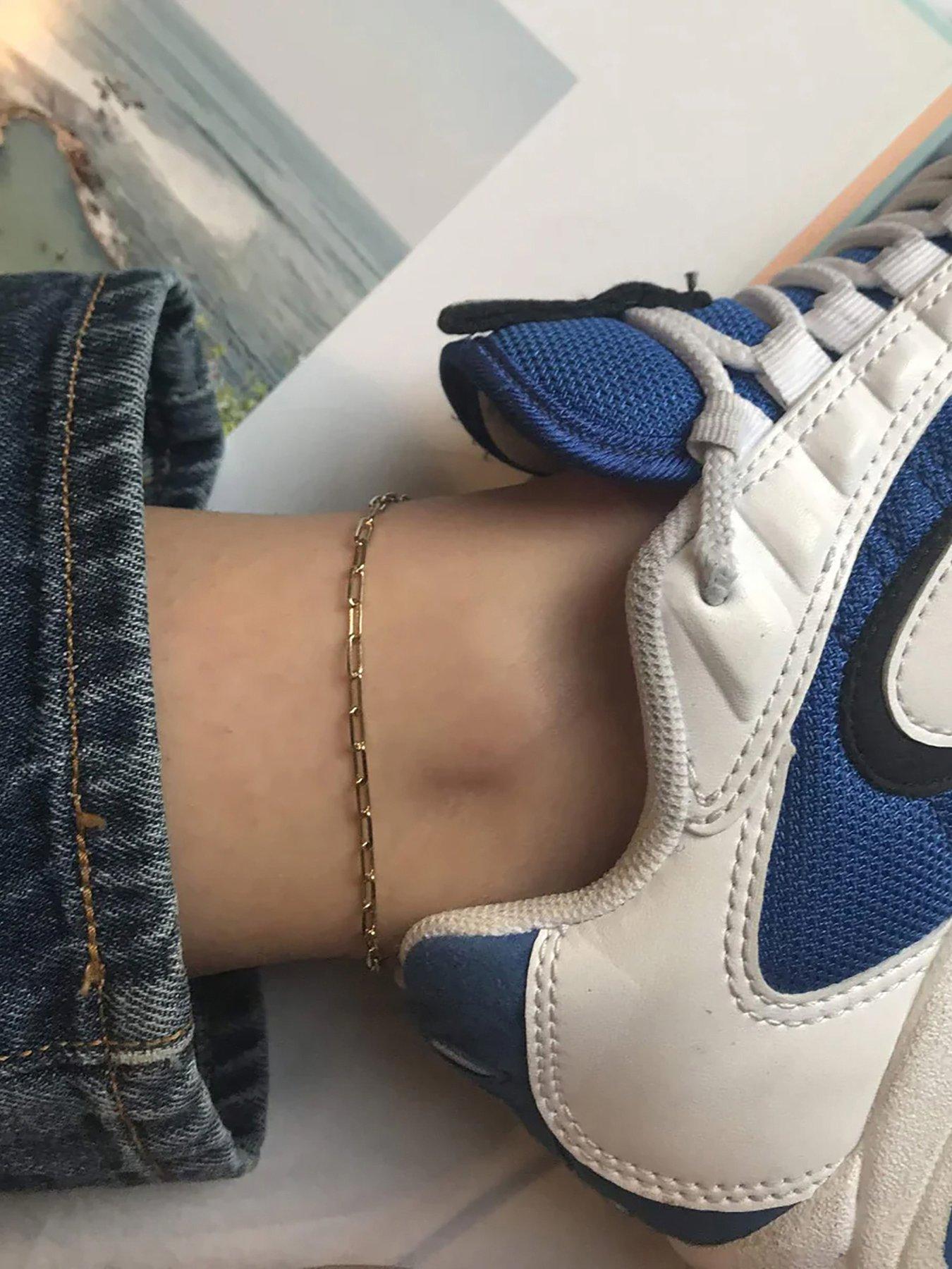 Image 2 of 4 of Seol + Gold Cable Chain Anklet