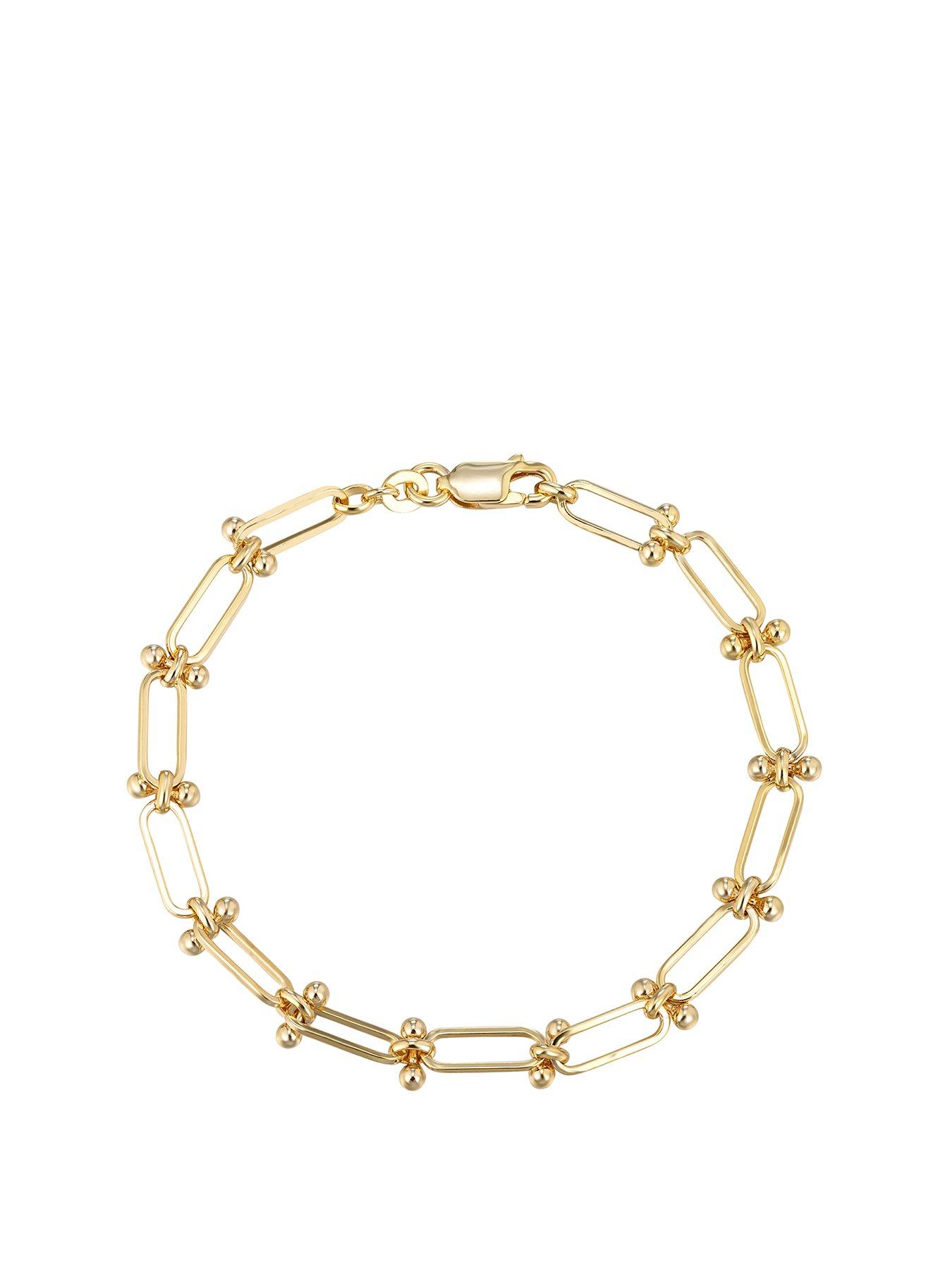 Product photograph of Seol Gold Ball And Link Bracelet from very.co.uk