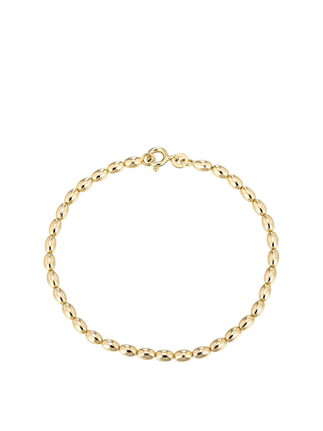 Product photograph of Seol Gold Beaded Dot Bracelet from very.co.uk