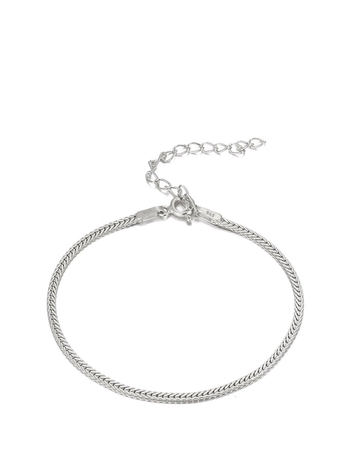 Product photograph of Seol Gold Flat Snake Chain Bracelet from very.co.uk