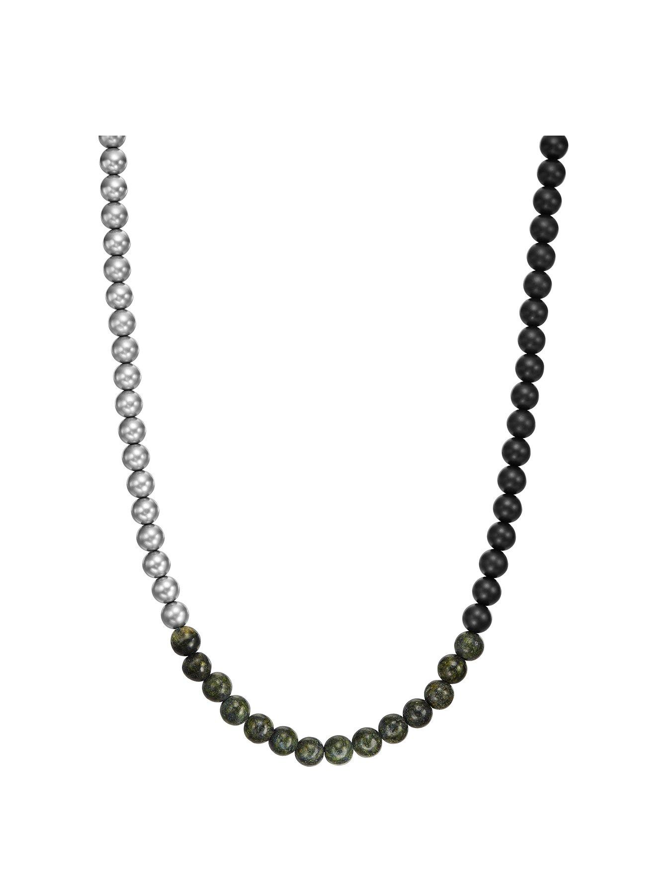Armani Exchange Green Serpentine Beaded Necklace | Very