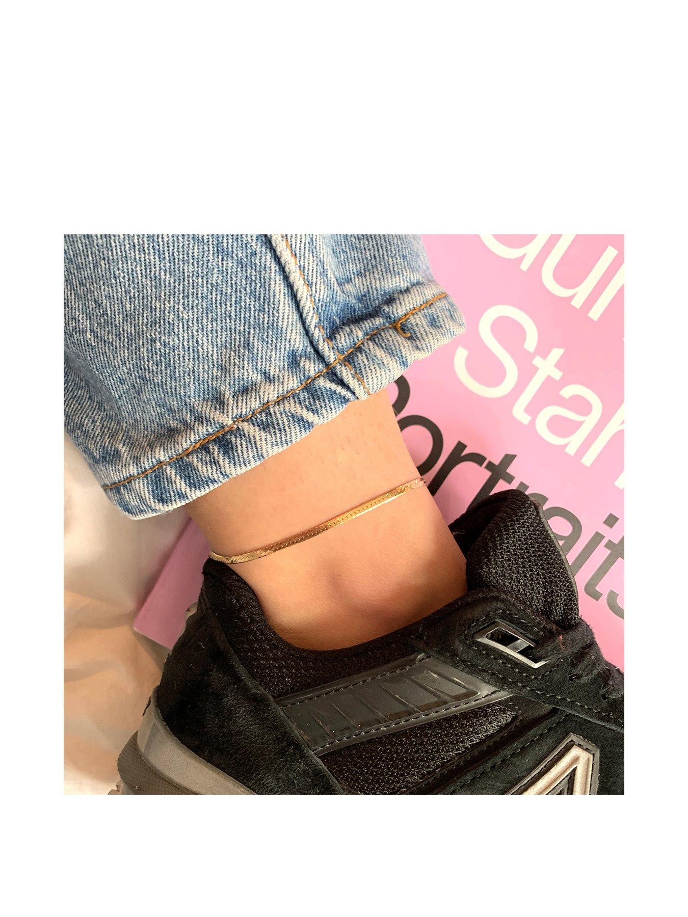 Image 2 of 3 of Seol + Gold Herringbone Chain Anklet