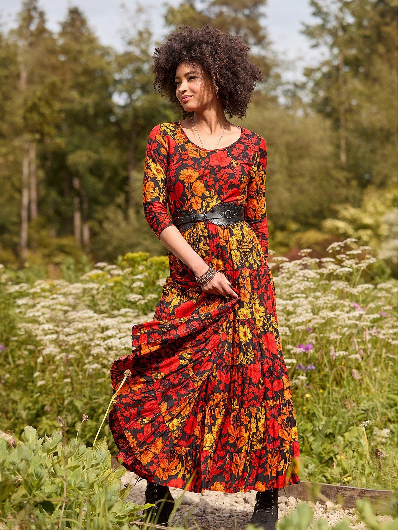 Joe Browns Rebecca Crinkle Dress Orange Very
