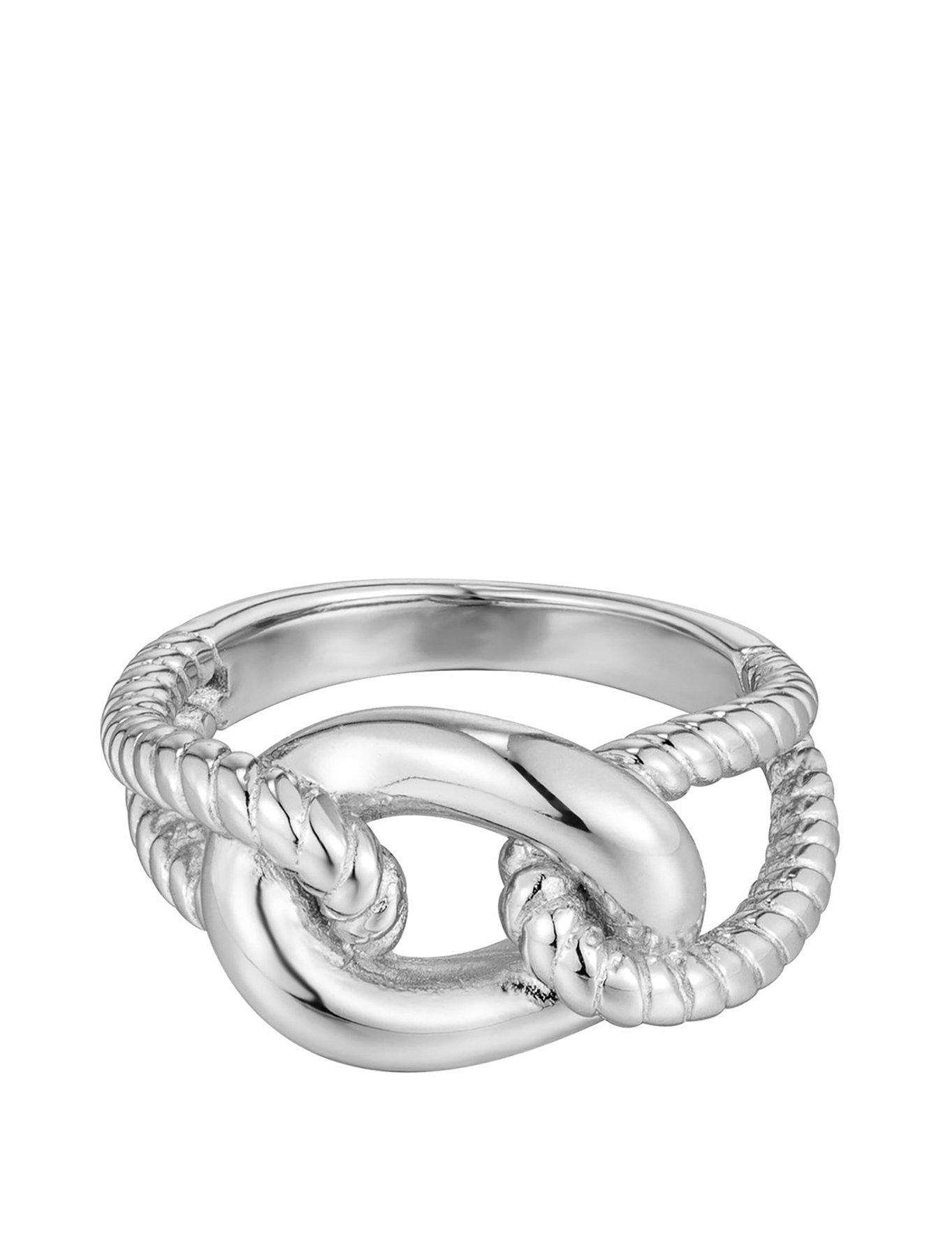 Product photograph of Seol Gold Rope Knot Ring from very.co.uk