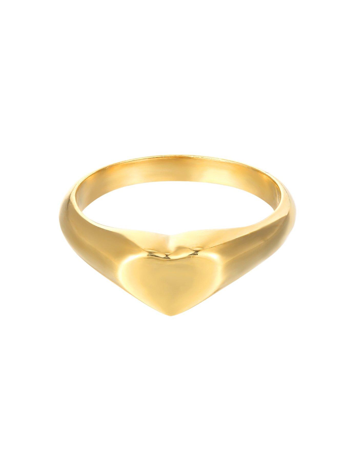 Image 4 of 5 of Seol + Gold Heart Signet Ring