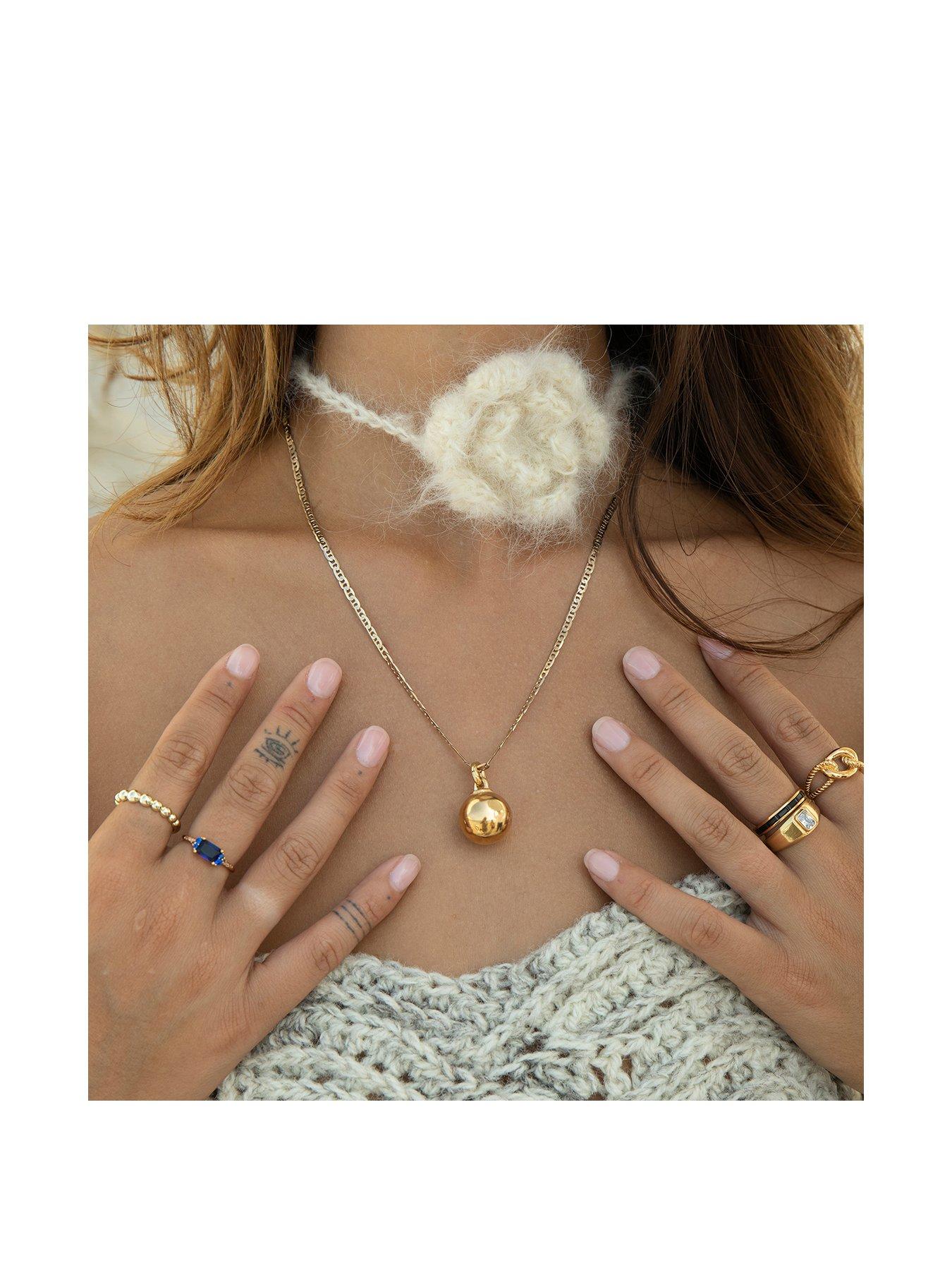 Image 2 of 5 of Seol + Gold Sapphire CZ Baguette Ring