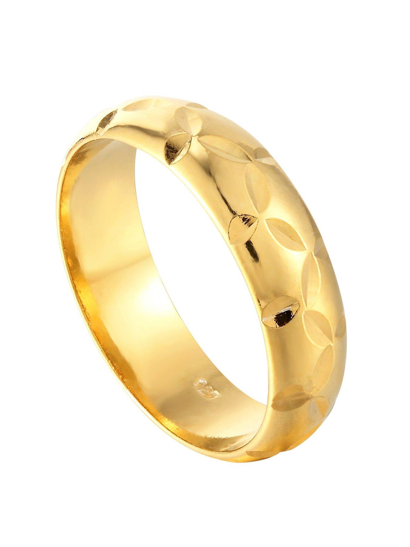 Image 3 of 5 of Seol + Gold Diamond Cut Band Ring