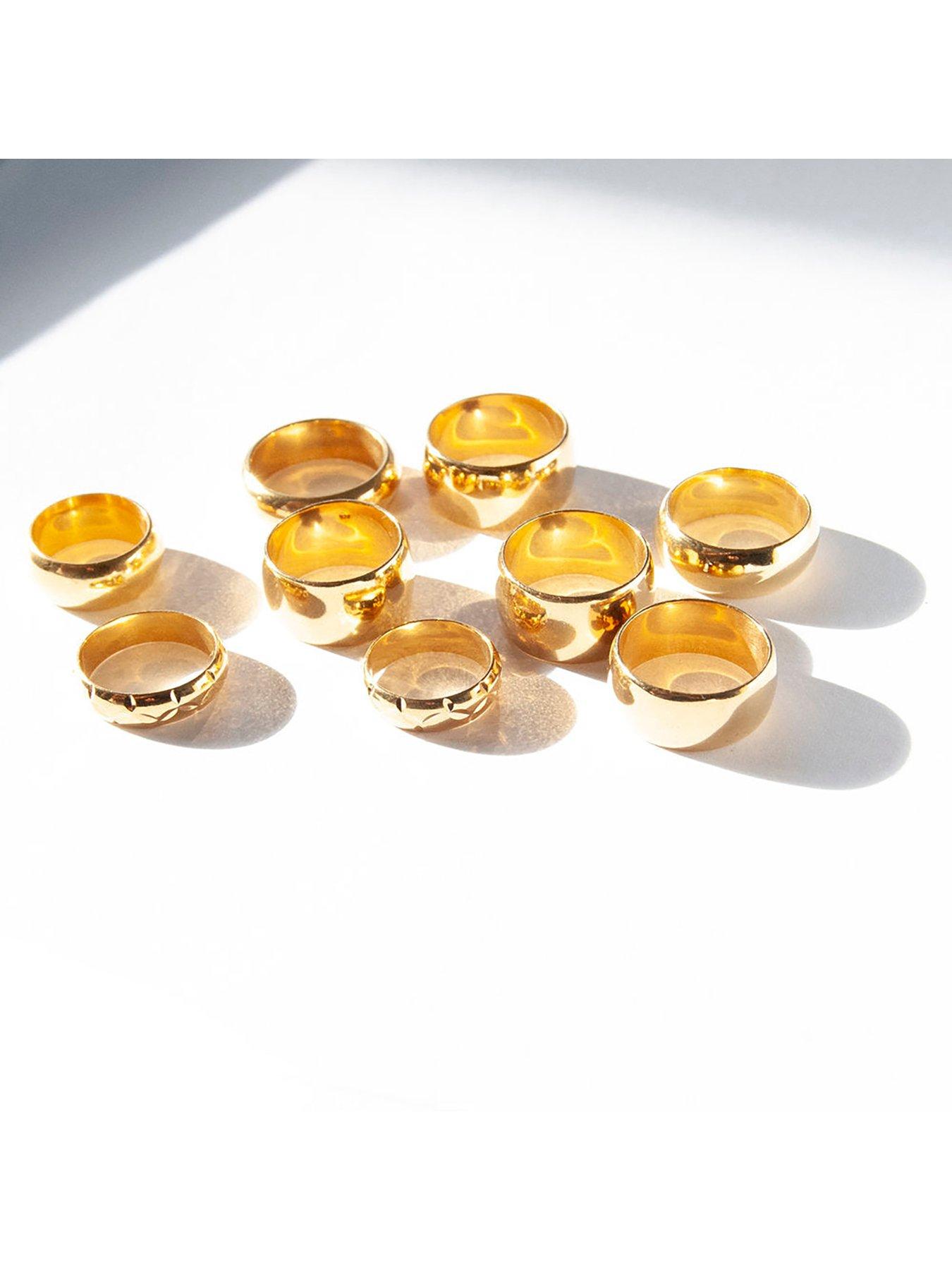 Image 4 of 5 of Seol + Gold Diamond Cut Band Ring