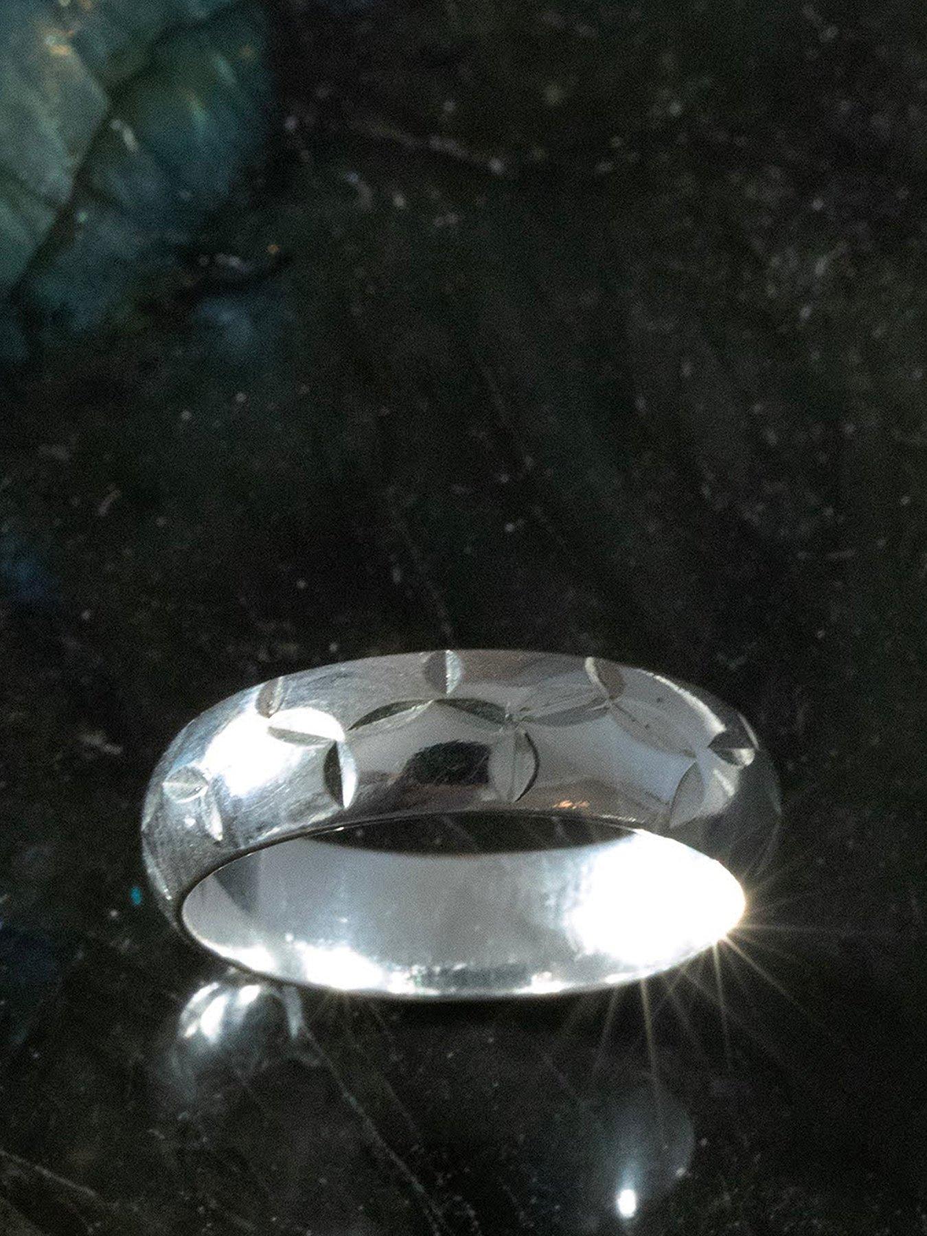Image 2 of 5 of Seol + Gold Diamond Cut Band Ring