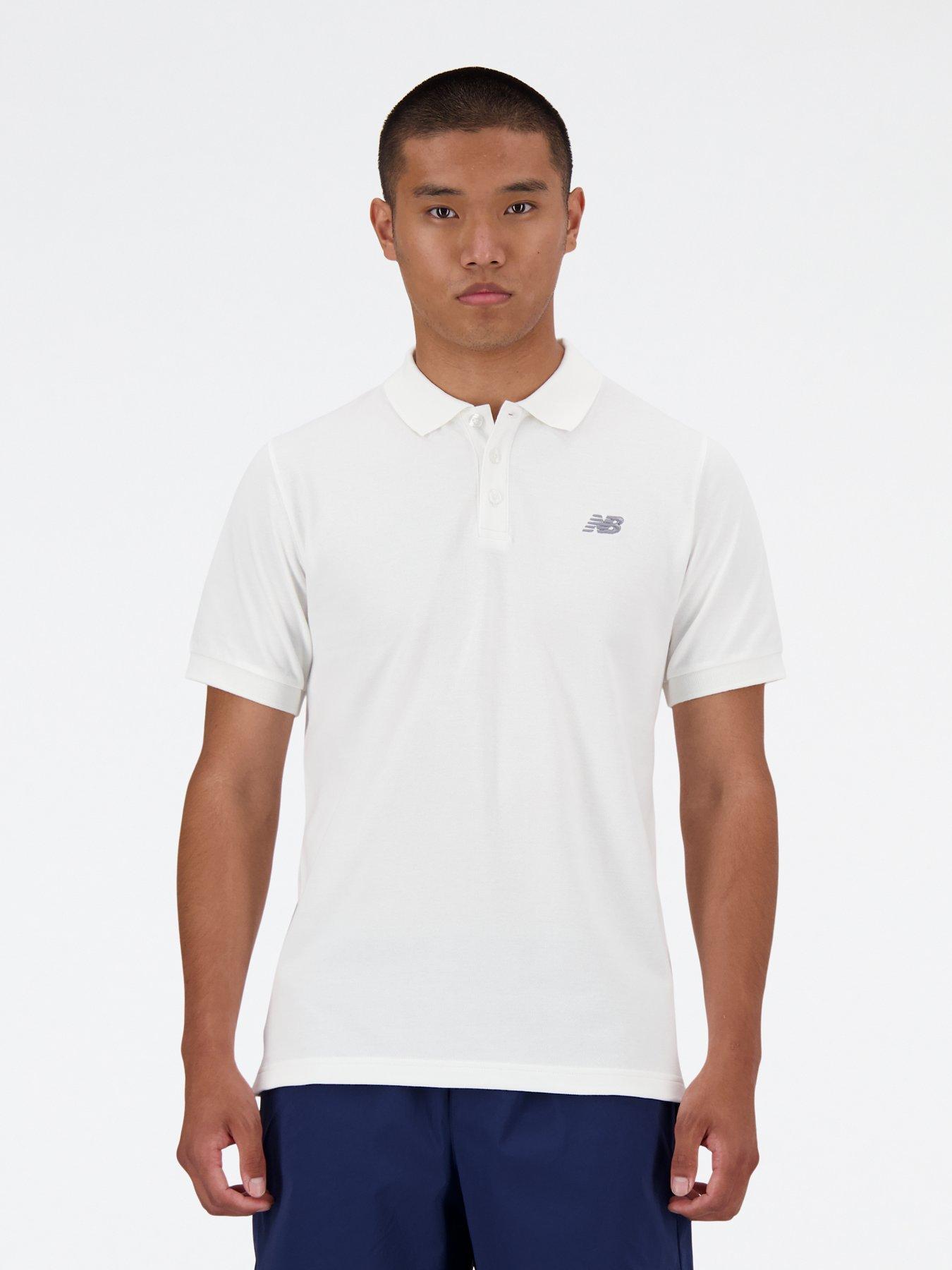 New Balance Mens Cotton Polo Top White Very