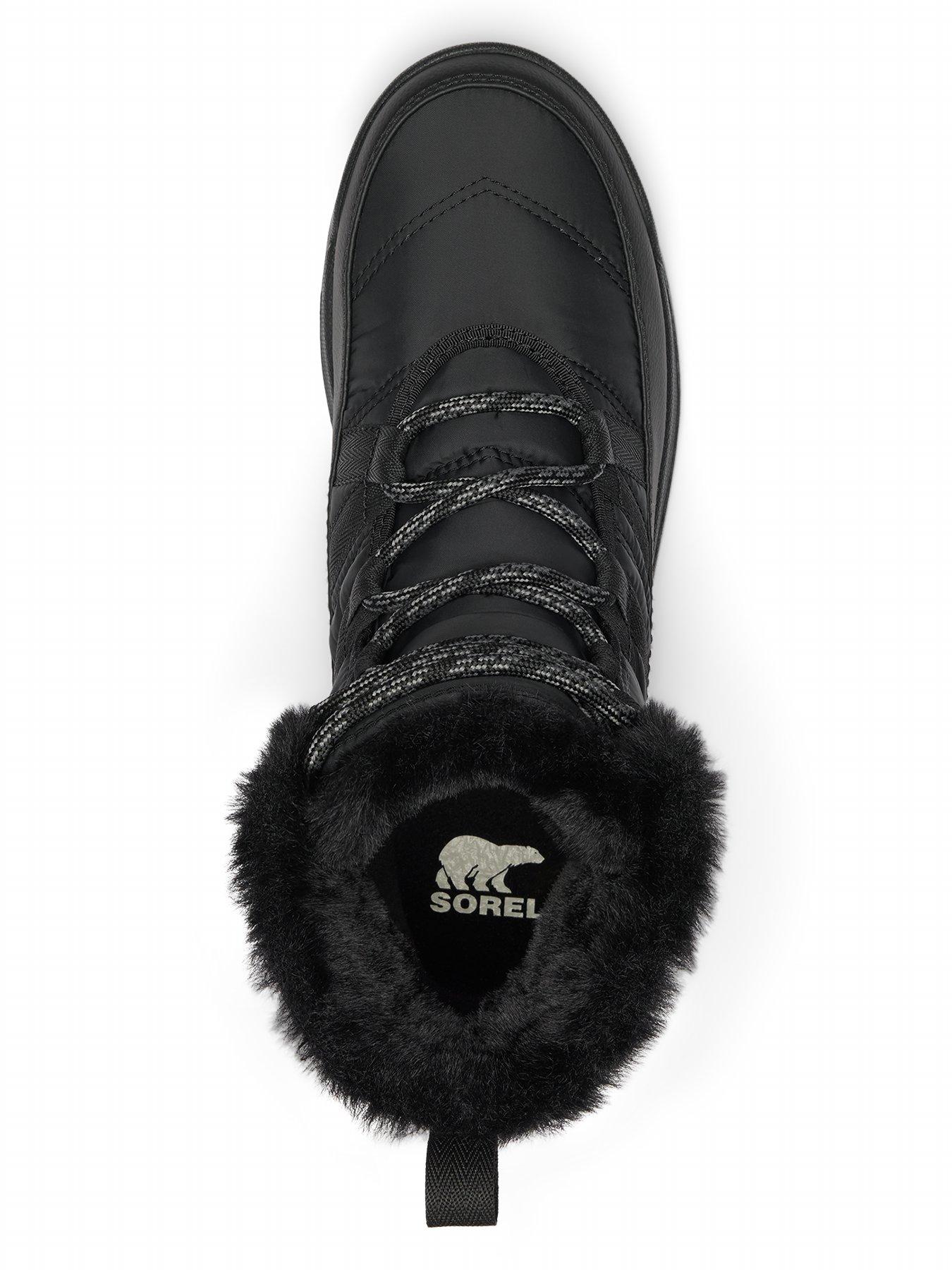 Womens black sorel boots sales