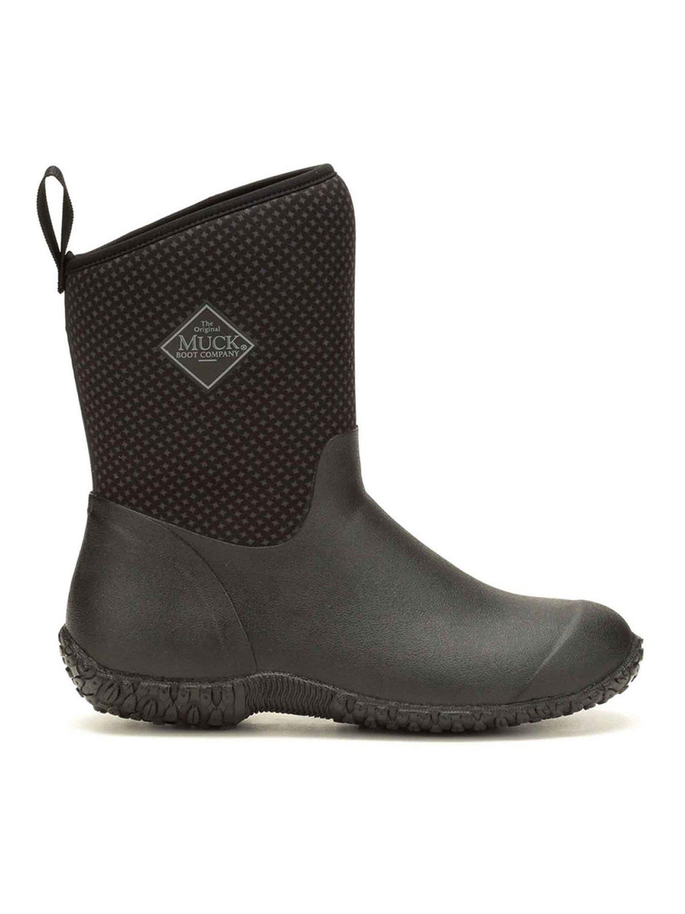 Muck Boots Ladies Muckster Mid Roses Boots Black Very