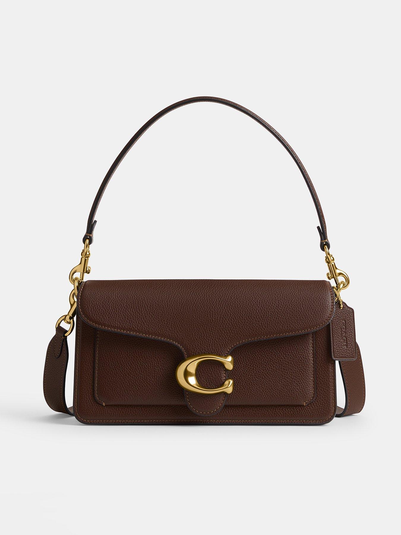 undefined Tabby 26 Refresh Polished Pebble Leather Shoulder Bag - Dark Brown