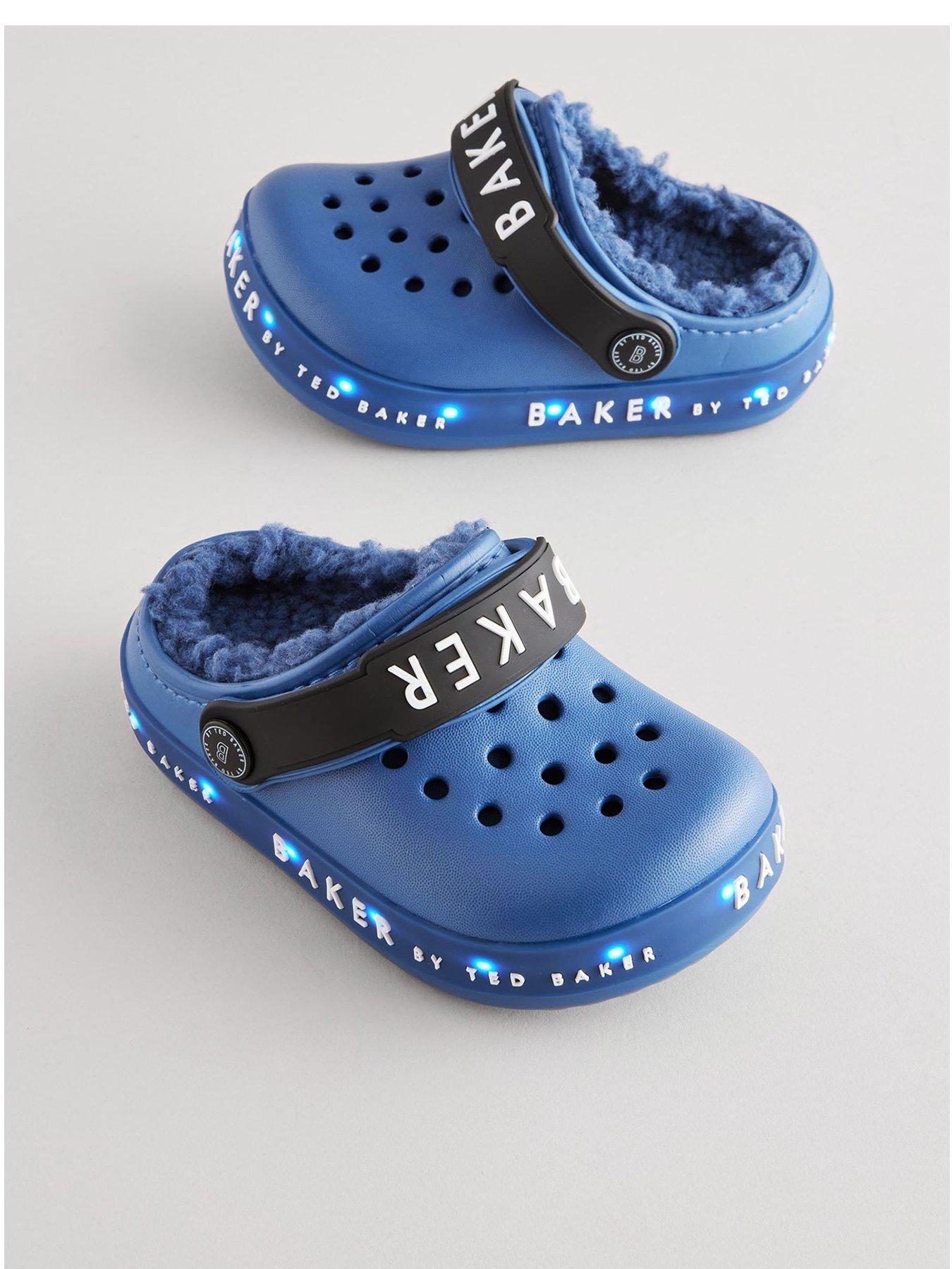 undefined Younger Boys Borg Sling Back Shoe - Blue