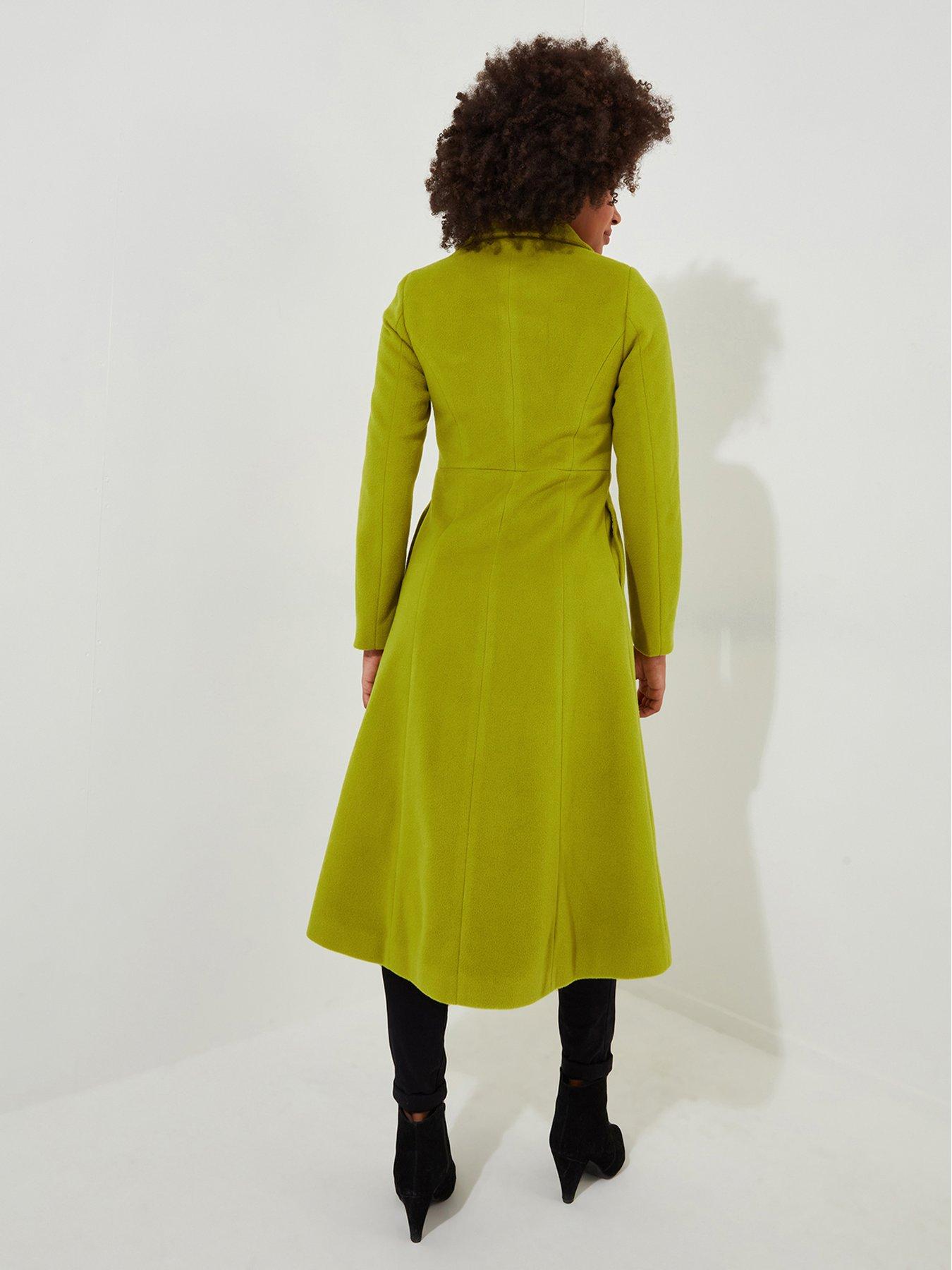 Image 3 of 6 of Joe Browns Lime Double Breasted Maxi Coat