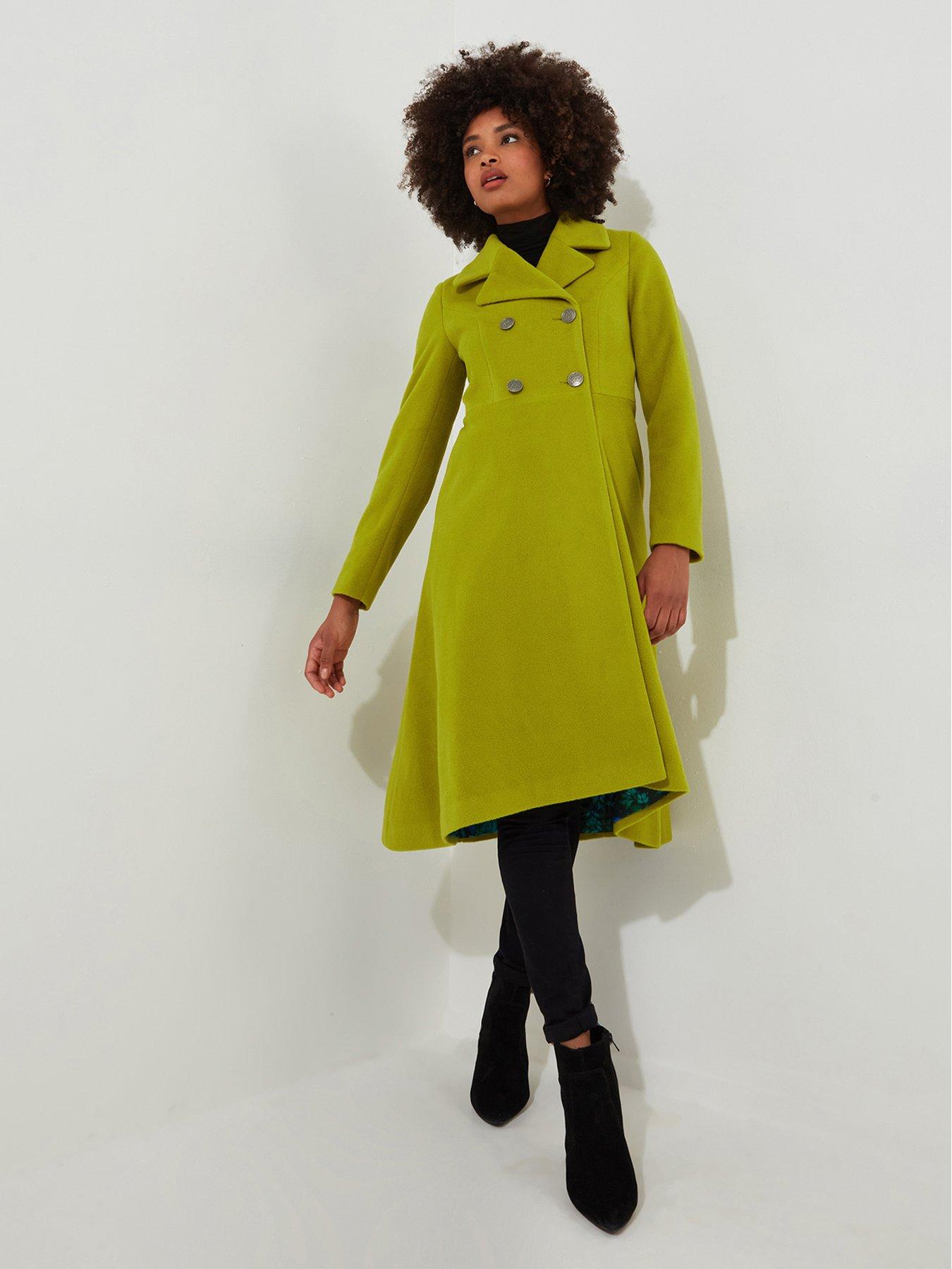 Image 6 of 6 of Joe Browns Lime Double Breasted Maxi Coat