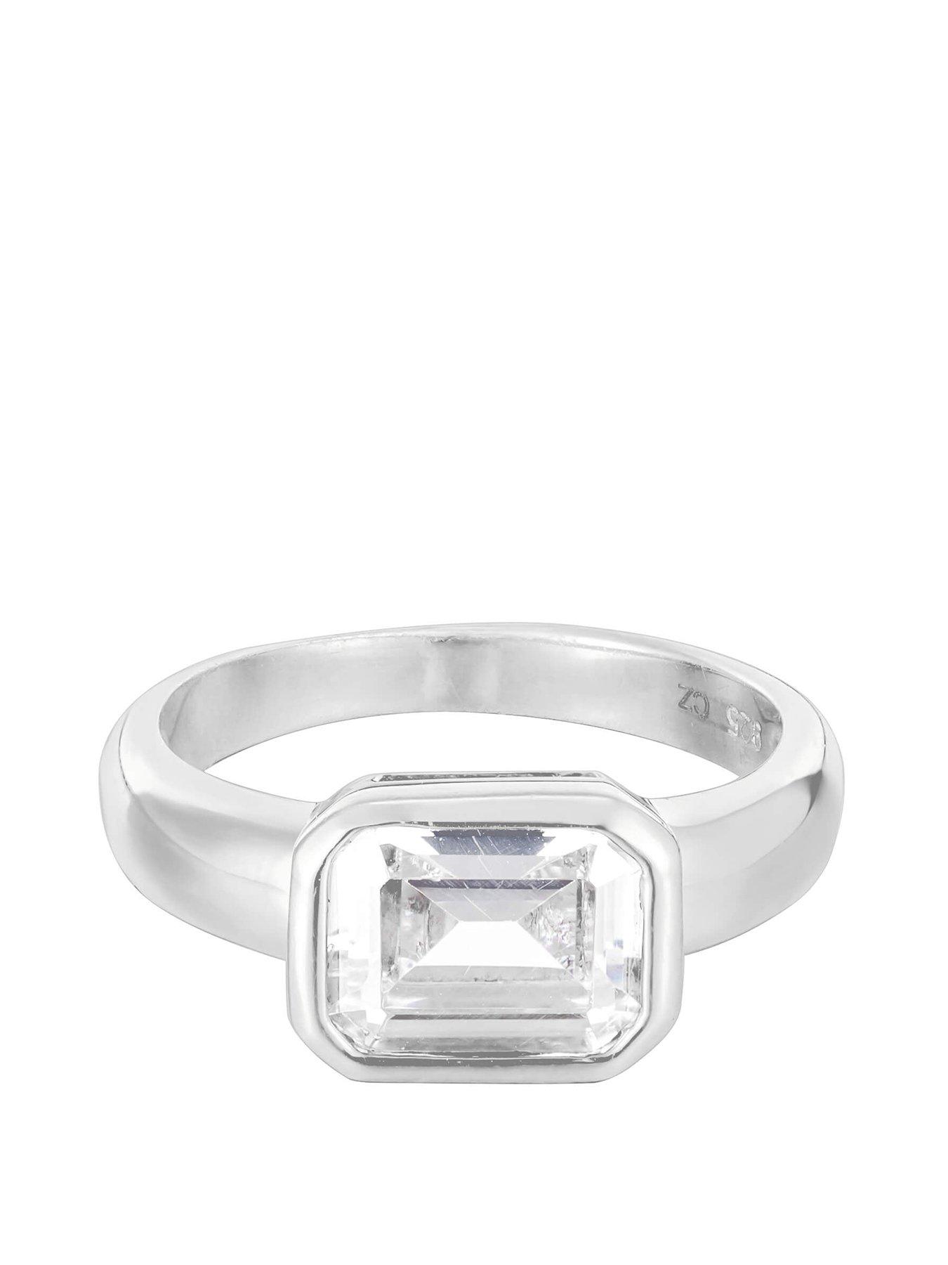 Image 1 of 4 of Seol + Gold Large CZ Ring