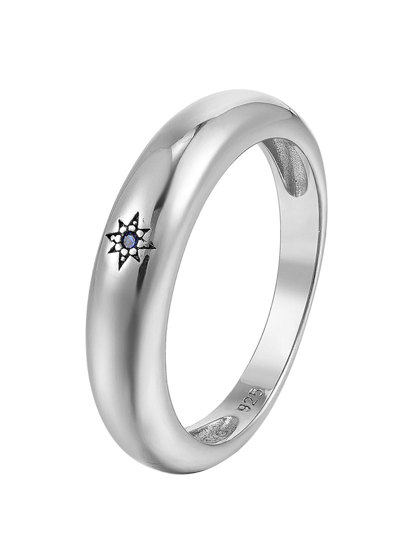 Image 1 of 5 of Seol + Gold Sapphire Star Domed Ring