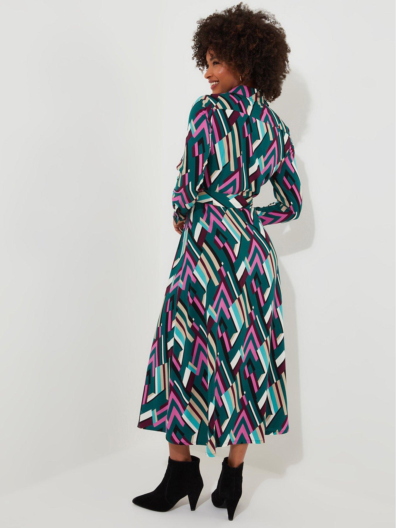 Image 3 of 6 of Joe Browns Geometric Print Shirt Dress - Multi