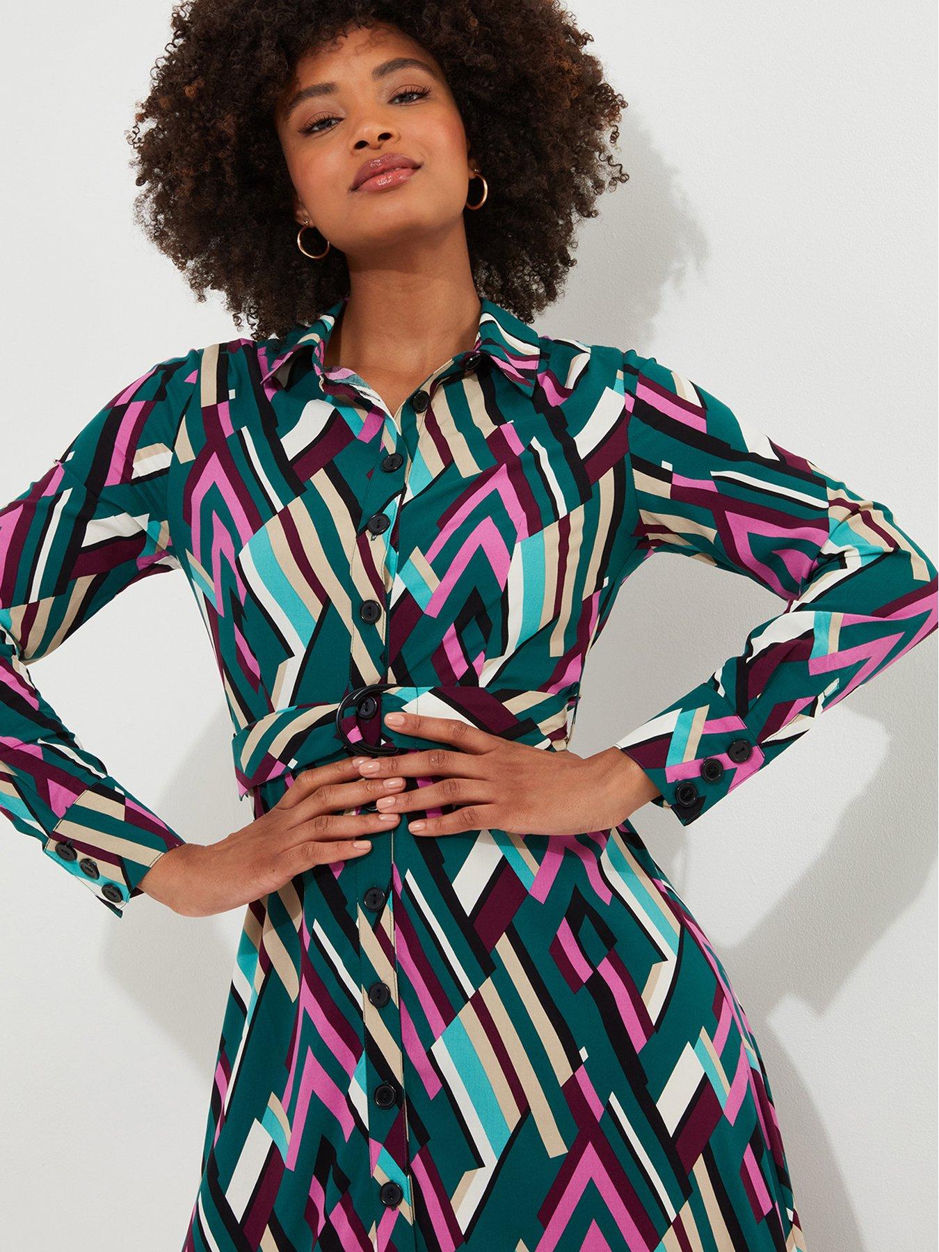Image 4 of 6 of Joe Browns Geometric Print Shirt Dress - Multi