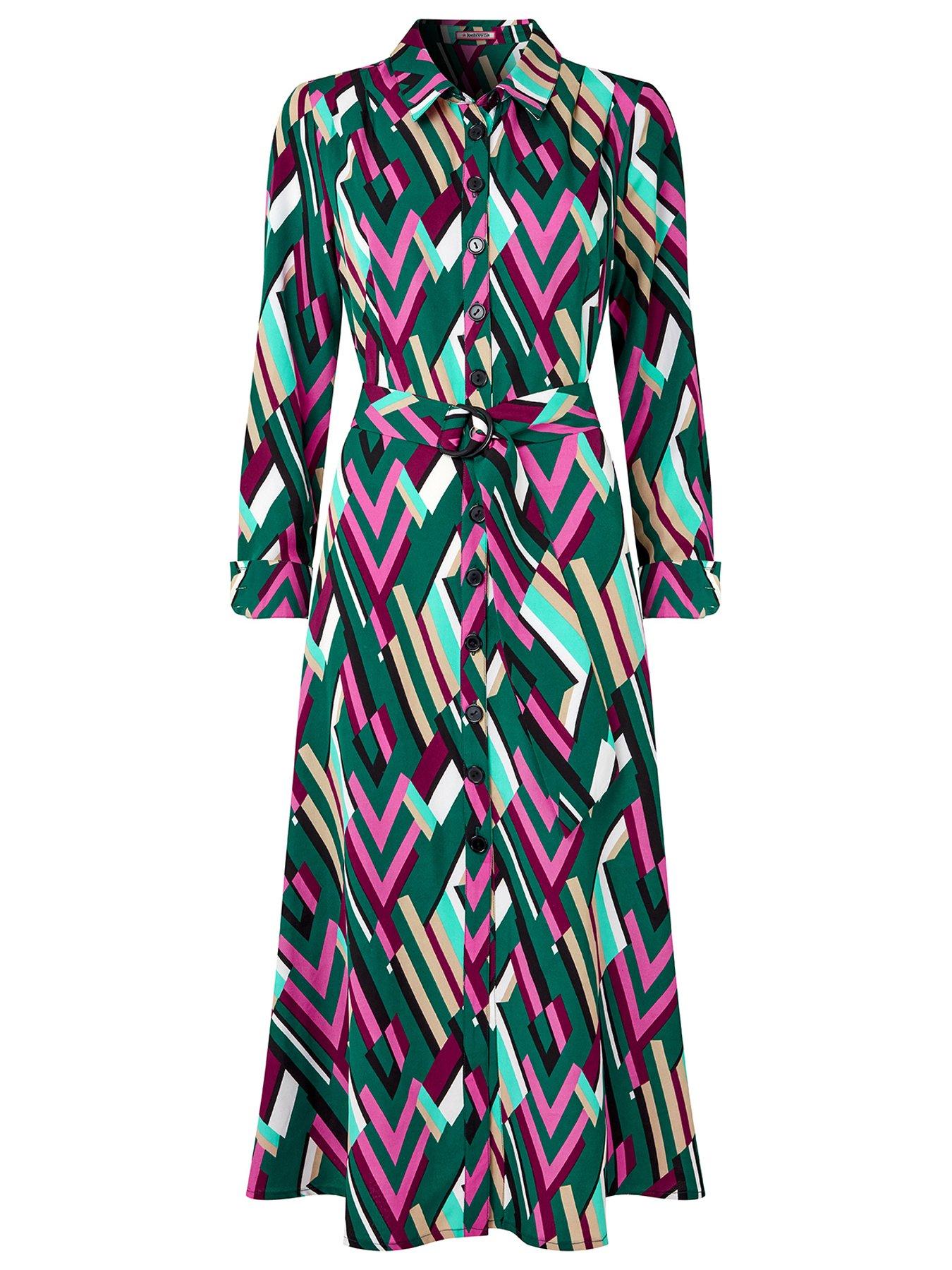 Image 5 of 6 of Joe Browns Geometric Print Shirt Dress - Multi