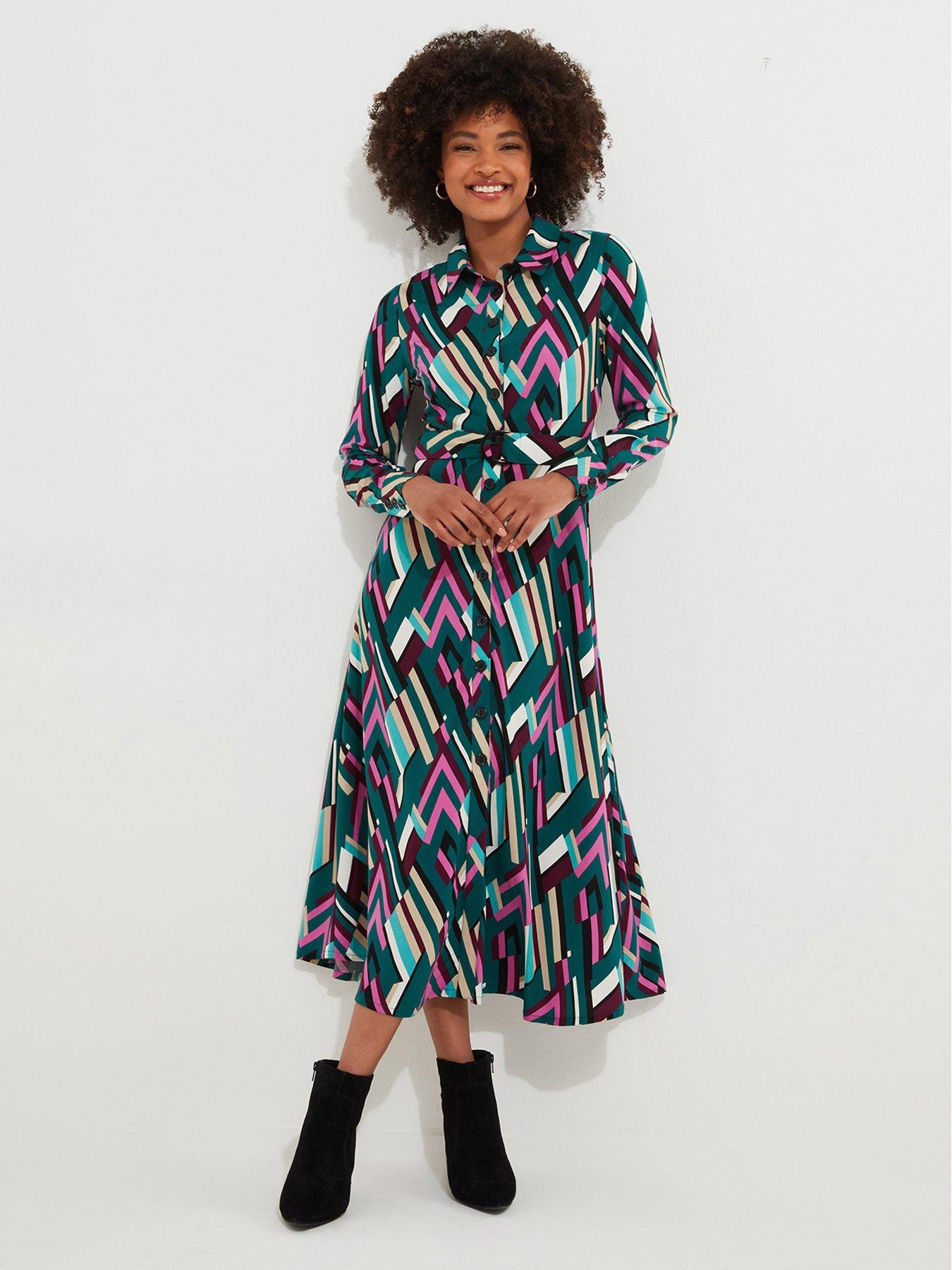 Image 6 of 6 of Joe Browns Geometric Print Shirt Dress - Multi