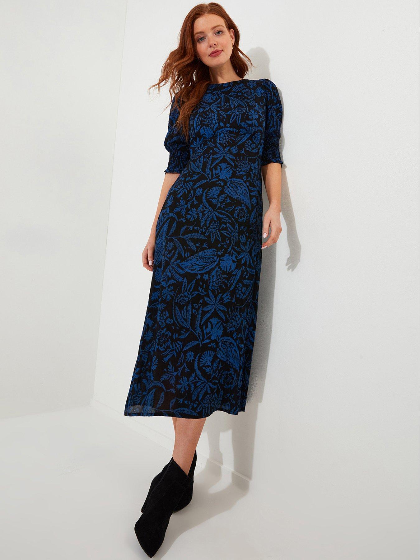 Image 4 of 6 of Joe Browns Floral Printed Midi Dress - Blue