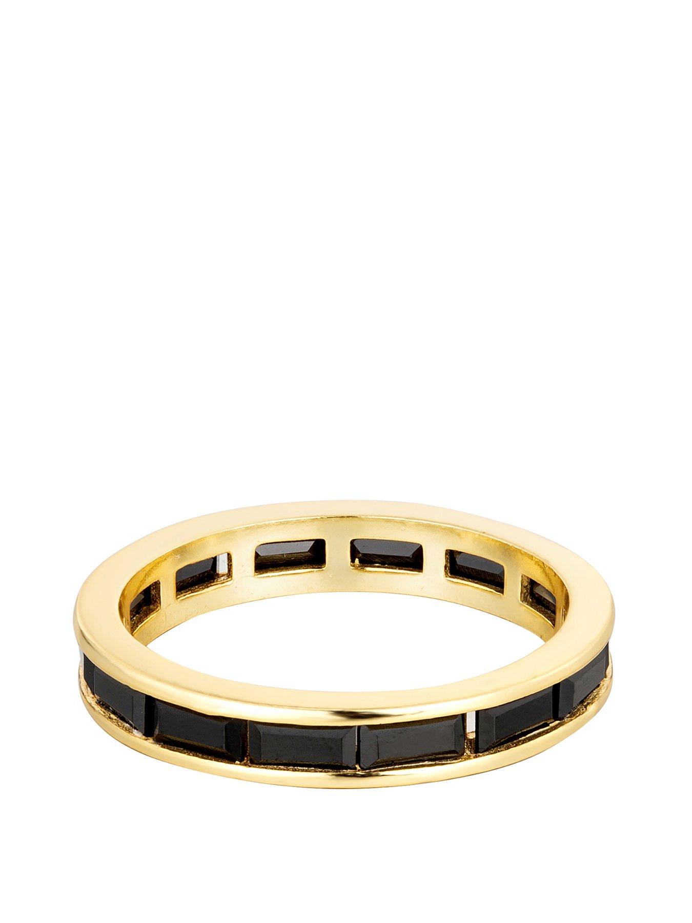 Seol + Gold Black CZ Eternity Ring