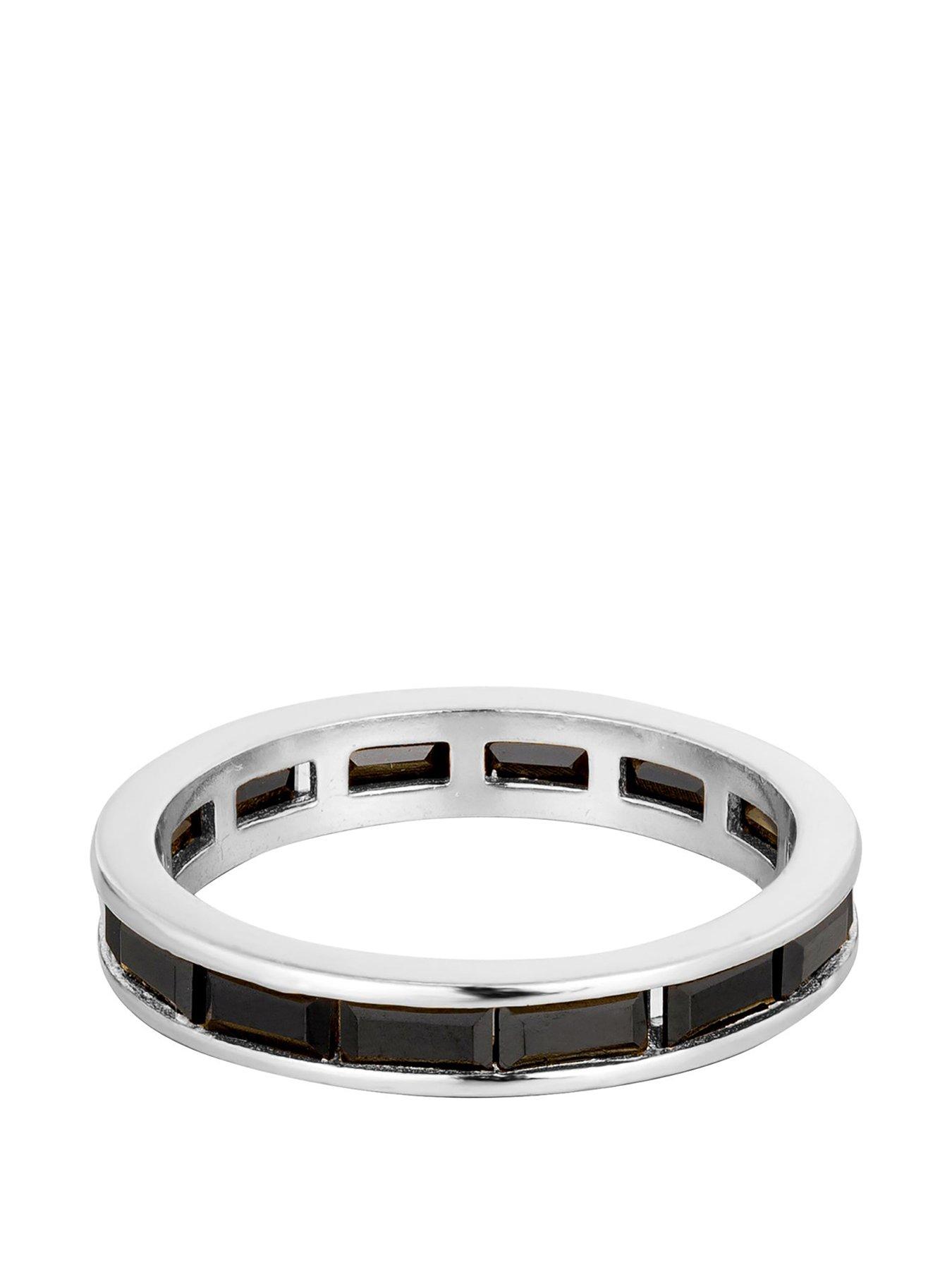 Image 3 of 6 of Seol + Gold Black CZ Eternity Ring