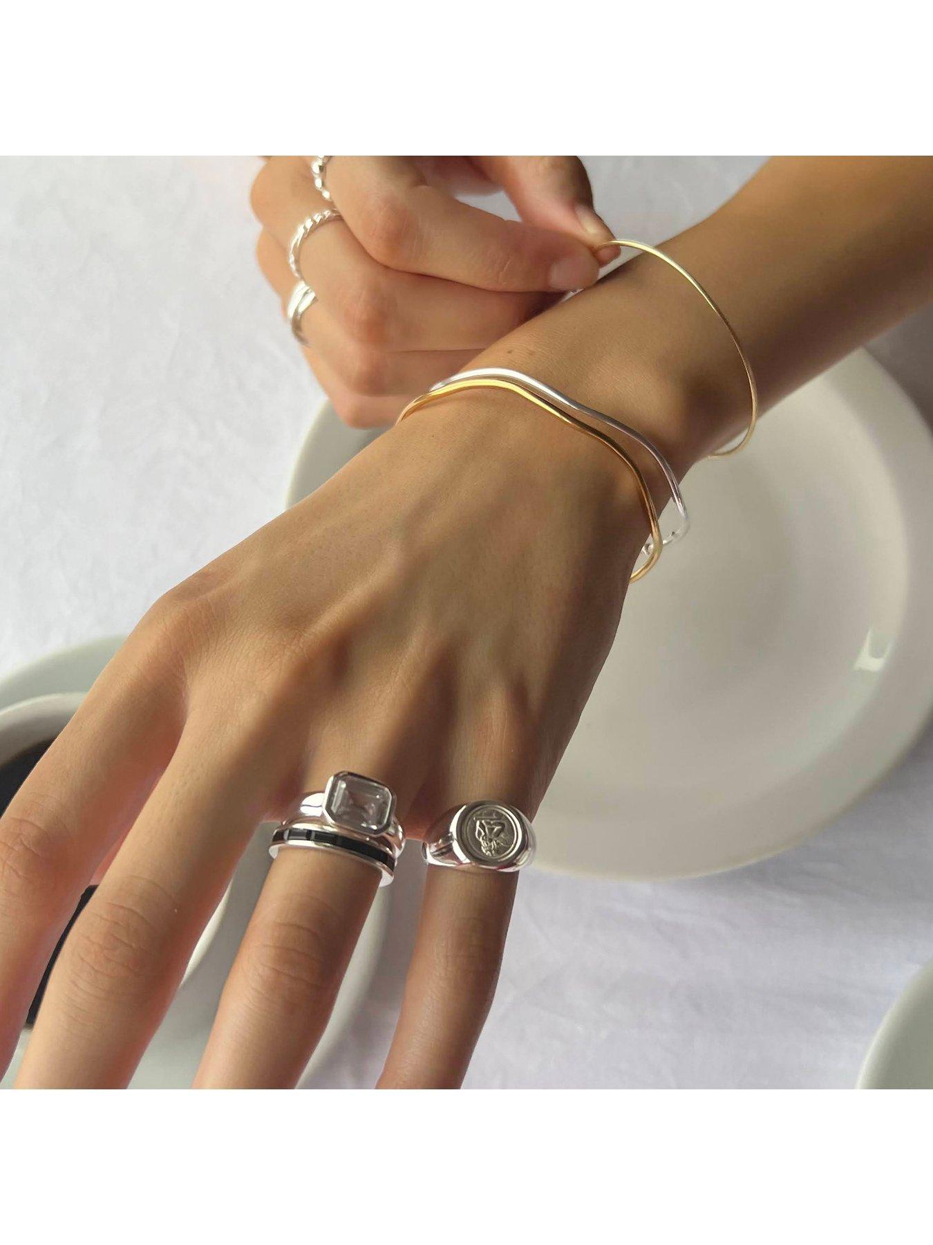 Image 4 of 6 of Seol + Gold Black CZ Eternity Ring